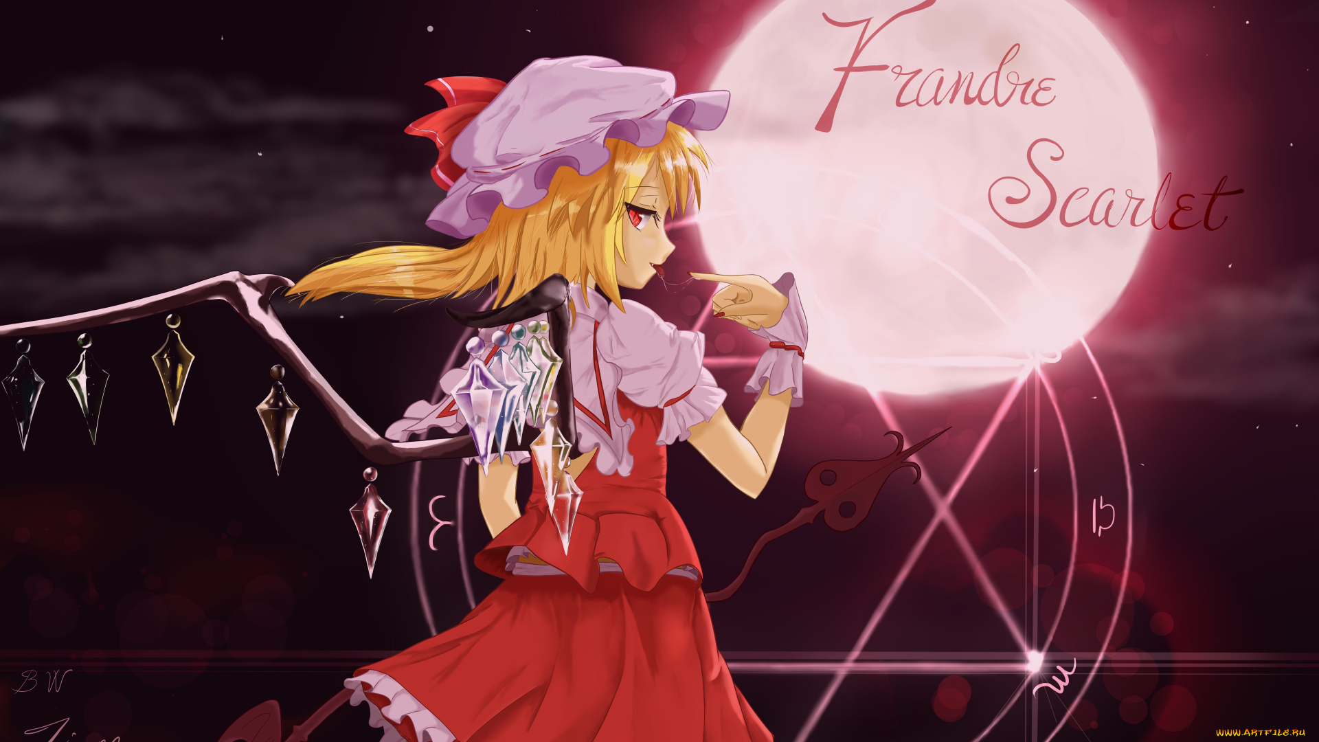 аниме, touhou, flandre, scarlet