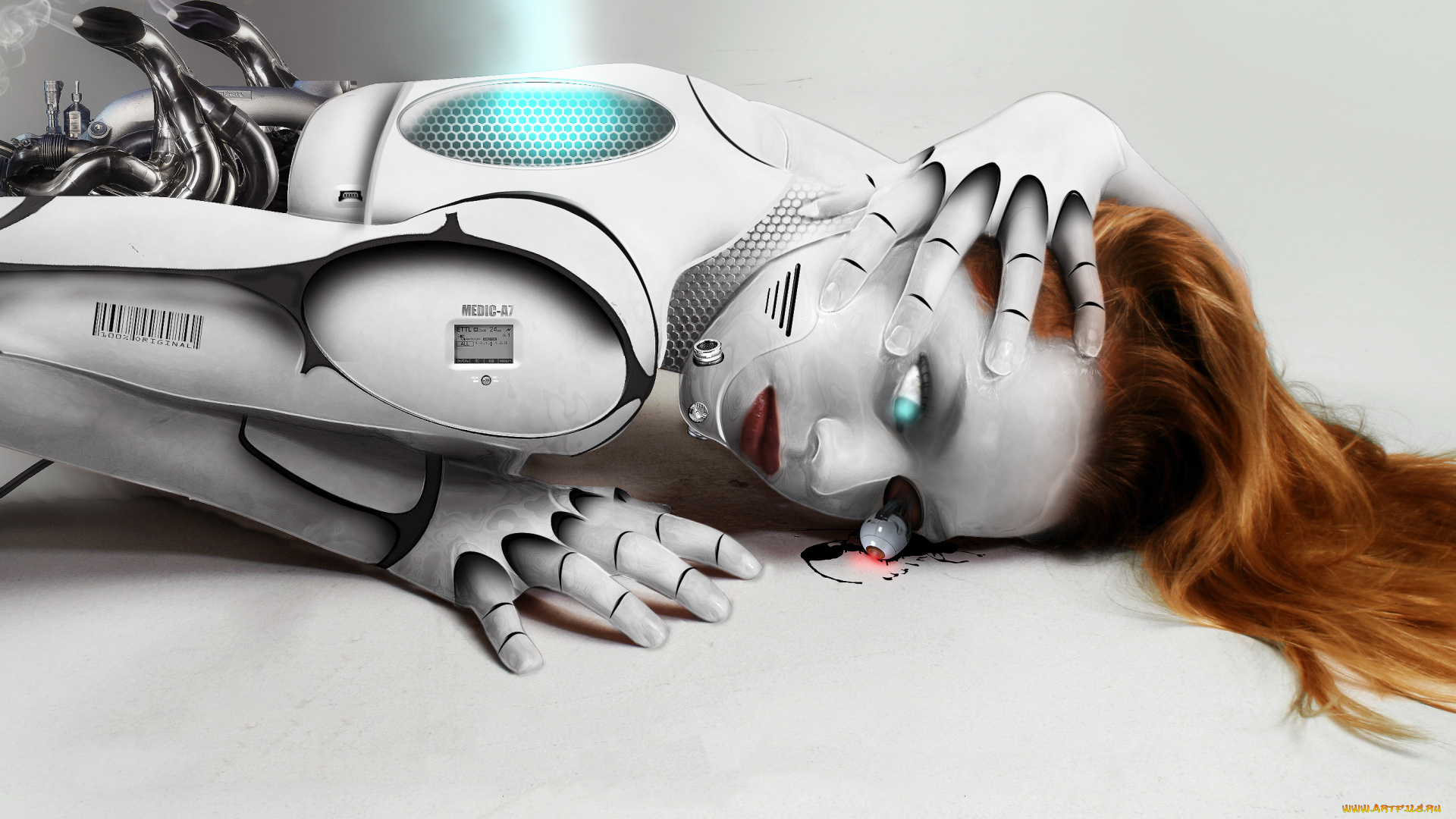 фэнтези, роботы, , киборги, , механизмы, киборг, фон, девушка