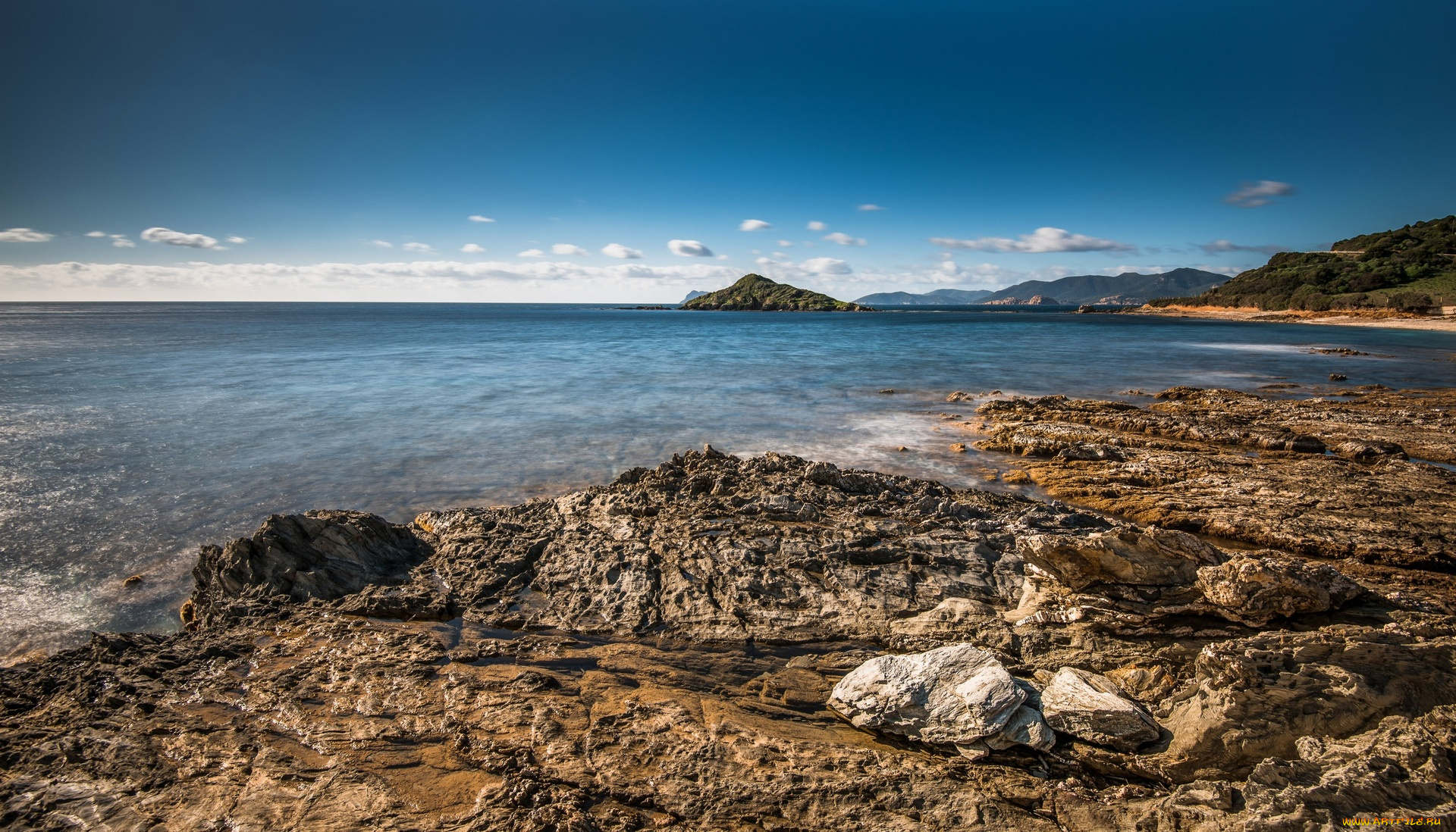 италия, природа, побережье, камни, облака, море