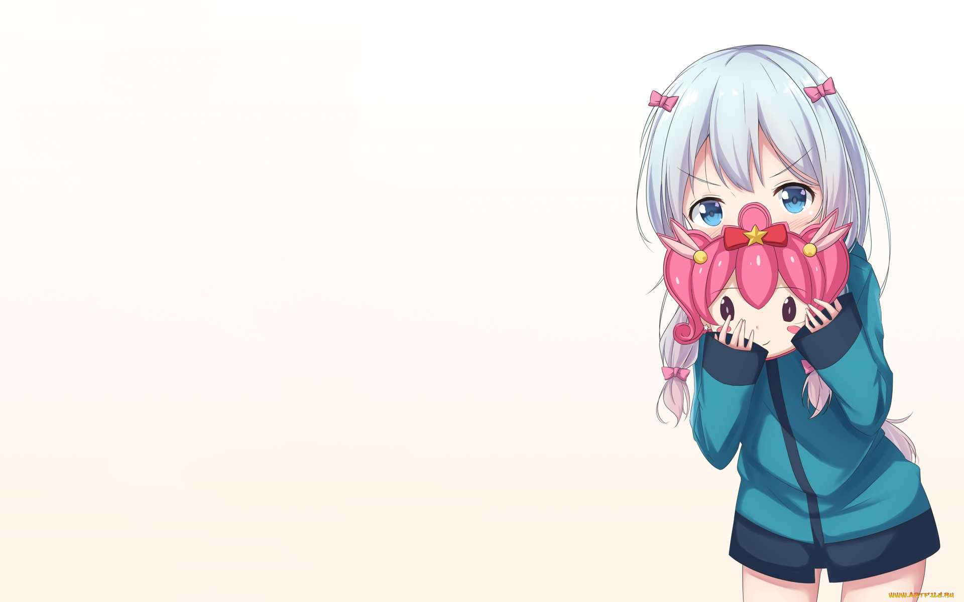 аниме, eromanga-sensei, девушка, взгляд, фон