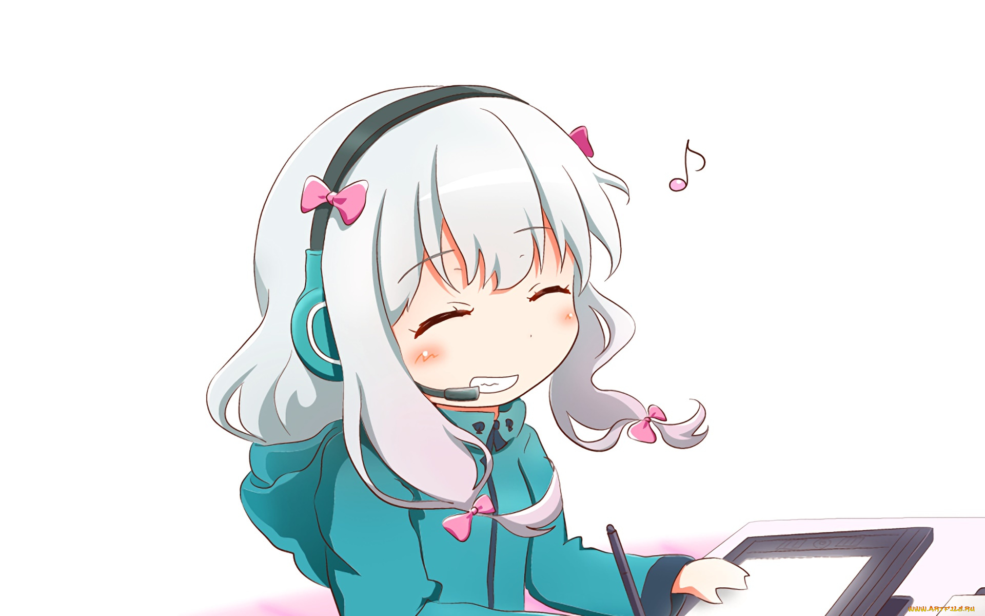 аниме, eromanga-sensei, взгляд, фон, девушка