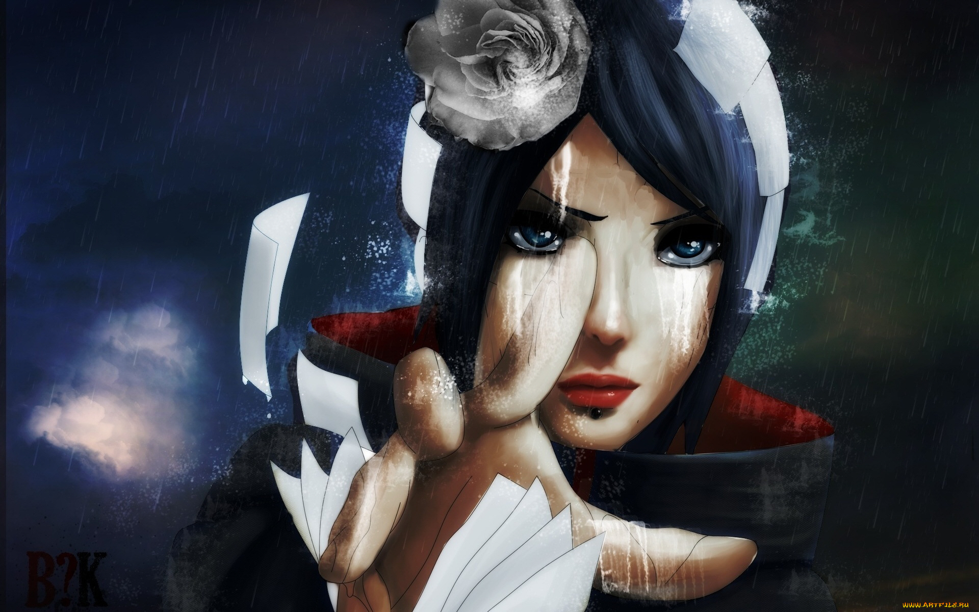 аниме, naruto, девушка, konan