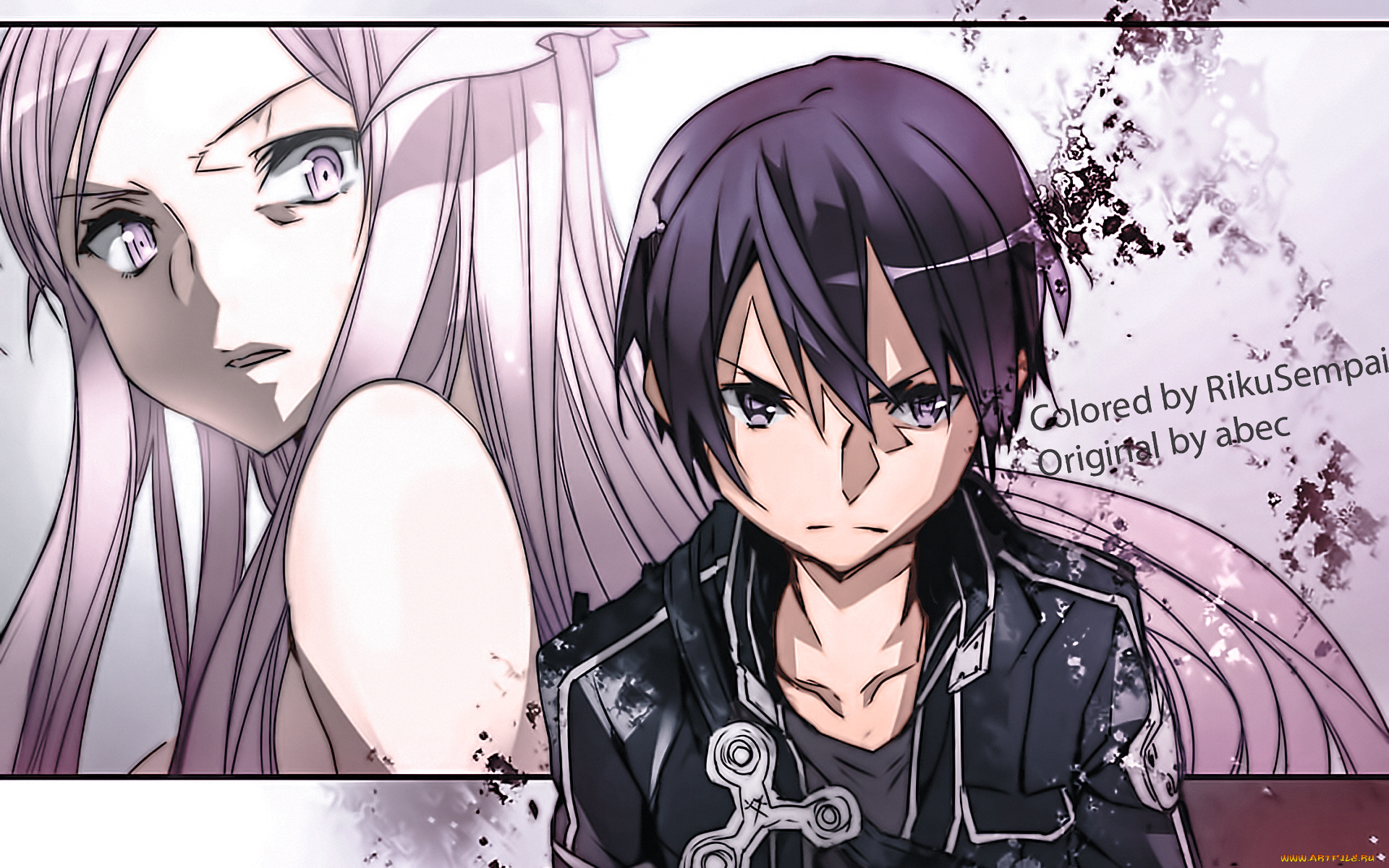 аниме, sword, art, online, кирито, асуна