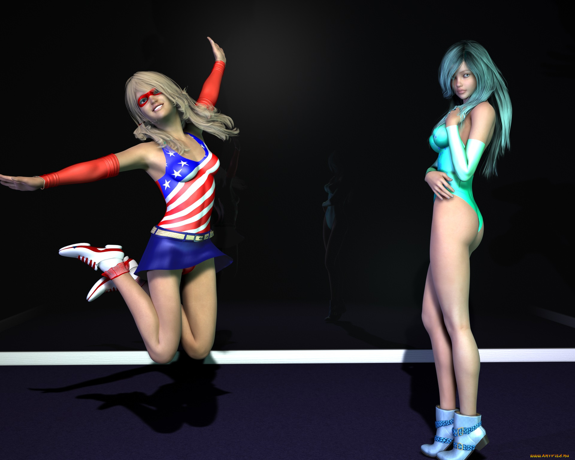 3д, графика, люди, , people, взгляд, девушки, фон