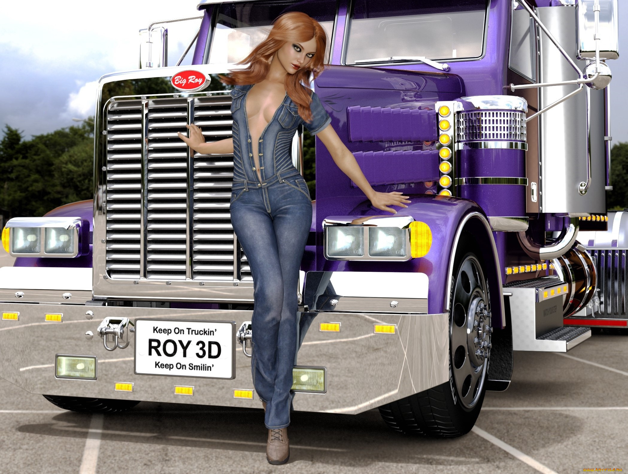 3д, графика, люди-авто, мото, , people-, car, , , moto, фон, взгляд, девушка