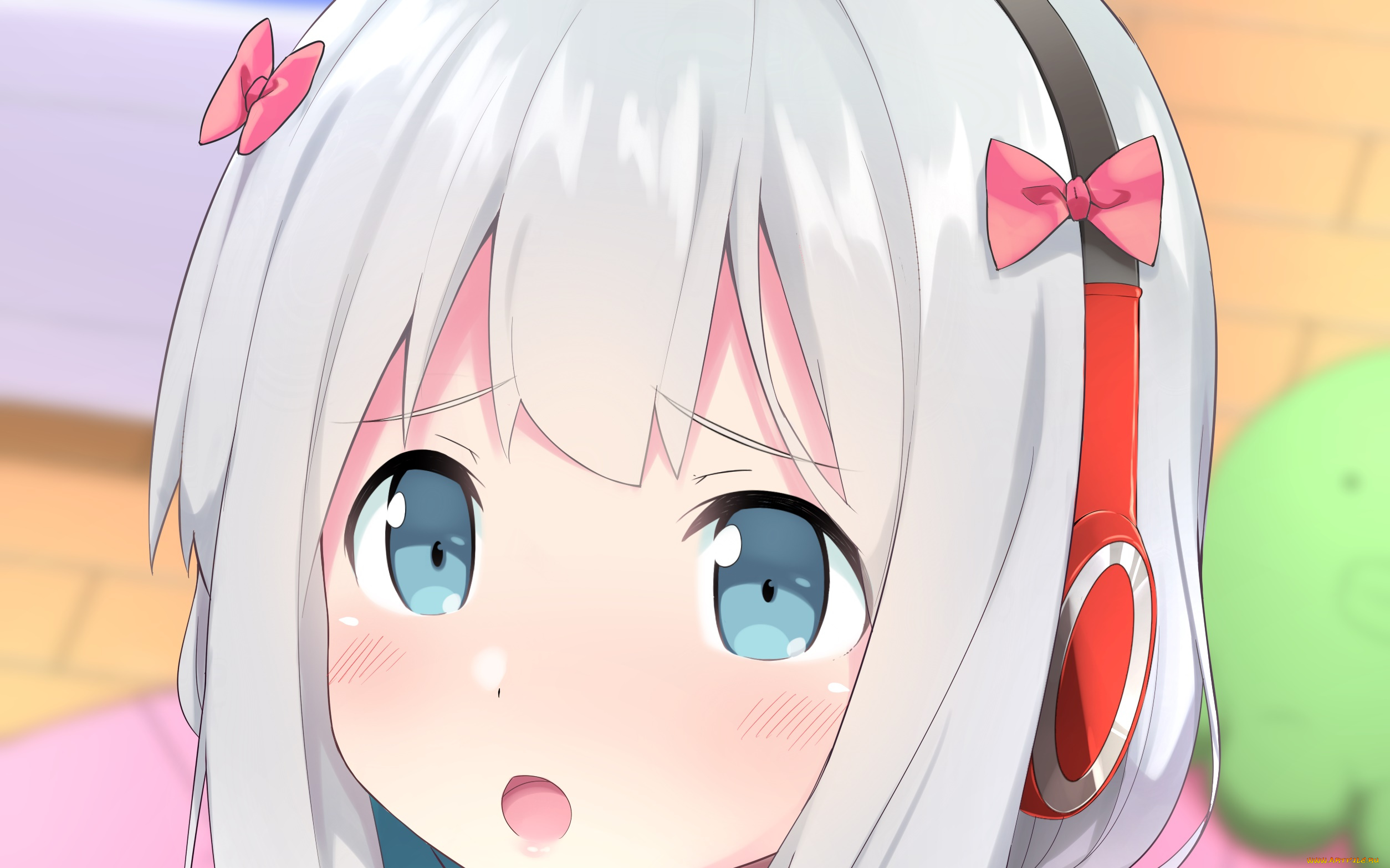 аниме, eromanga-sensei, взгляд, фон, девушка