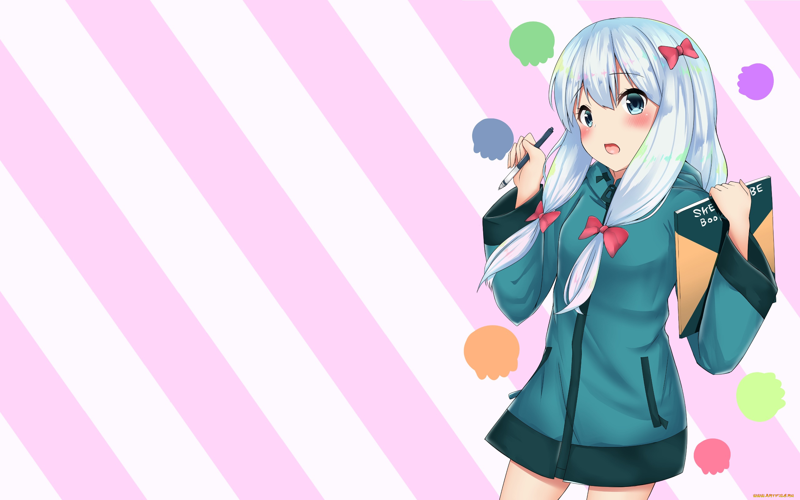 аниме, eromanga-sensei, фон, взгляд, девушка
