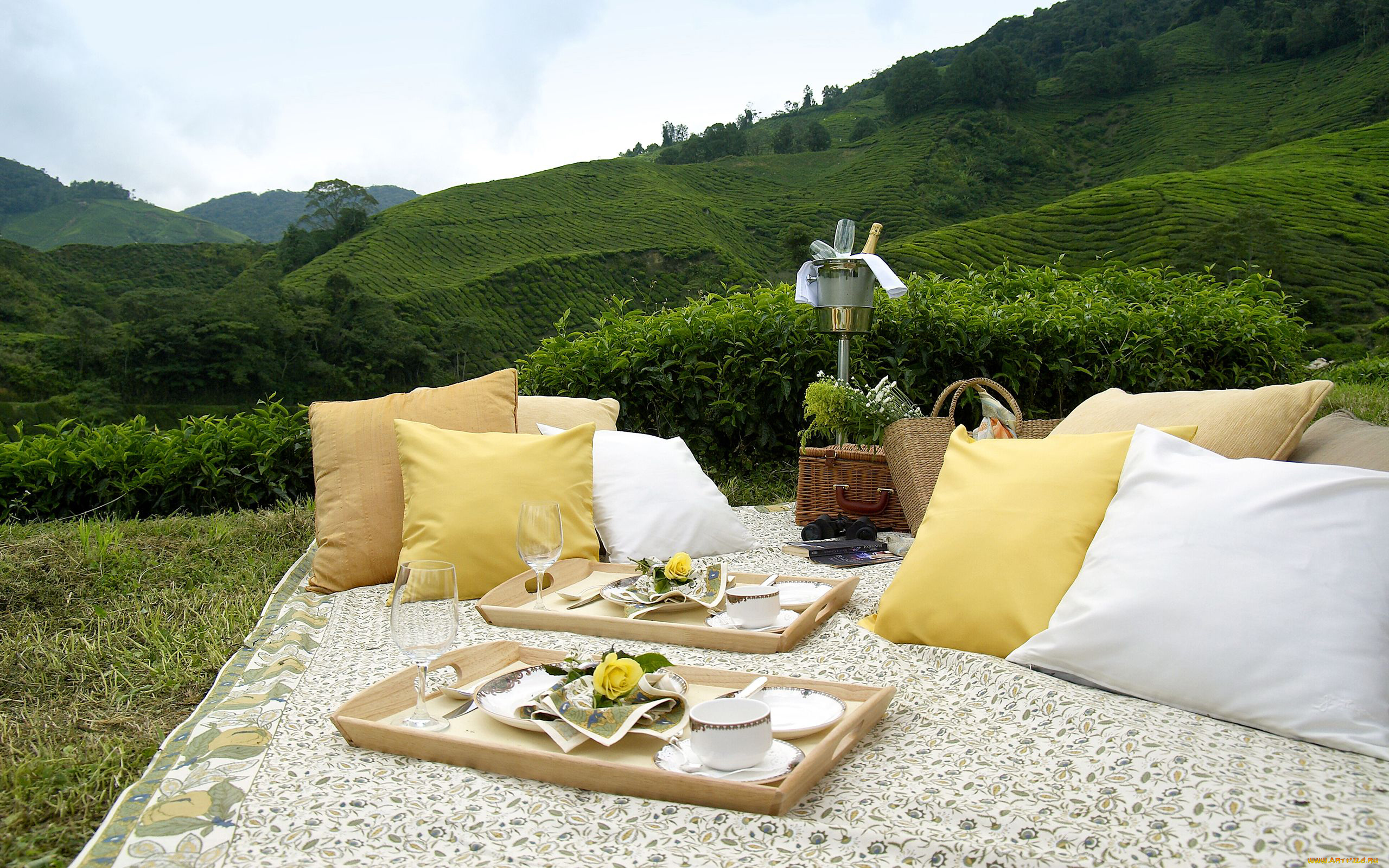 интерьер, декор, , отделка, , сервировка, подушки, ковер, приборы, сервировка, пикник