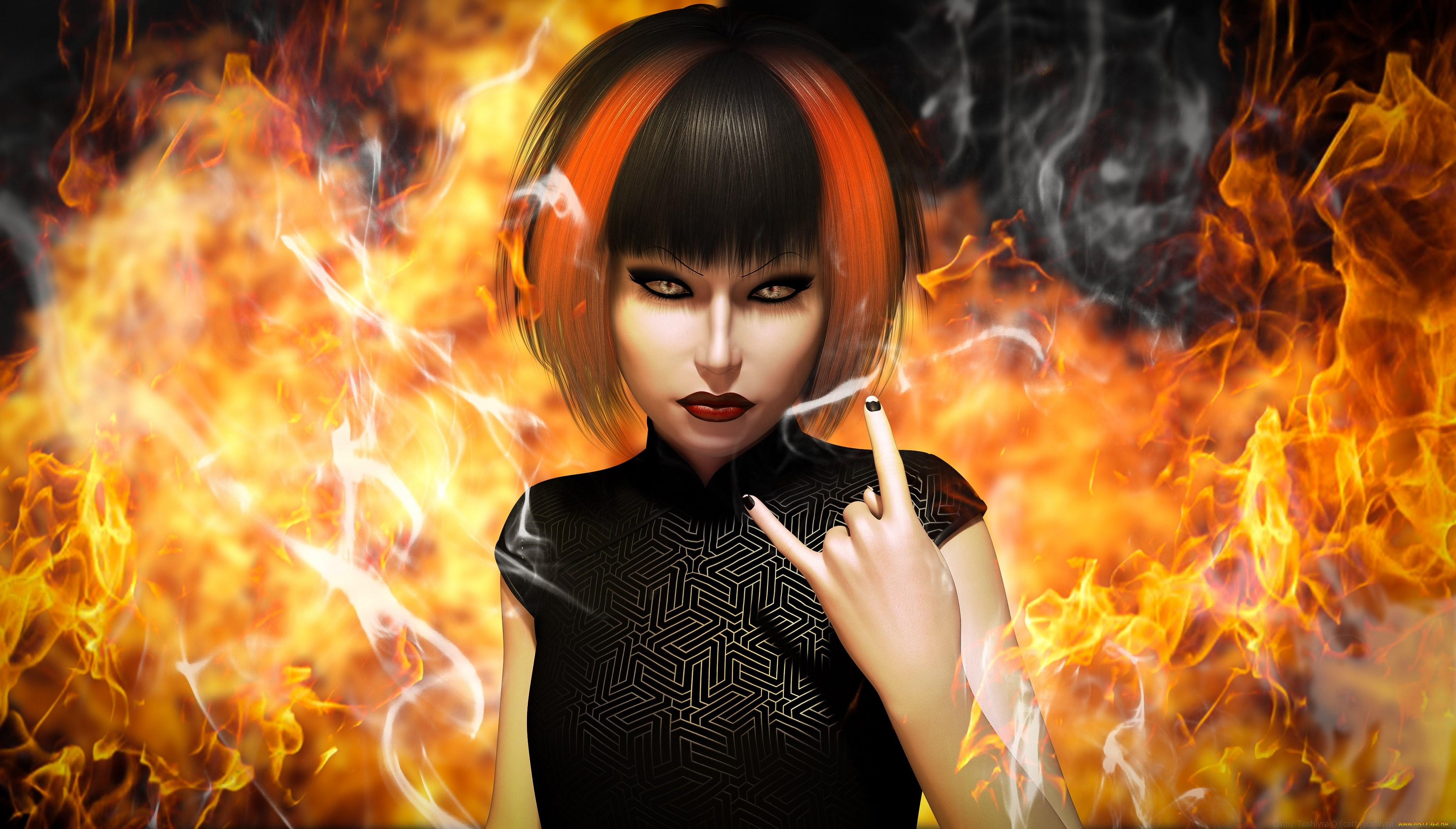 3д, графика, портрет, , portraits, девушка, фон, взгляд