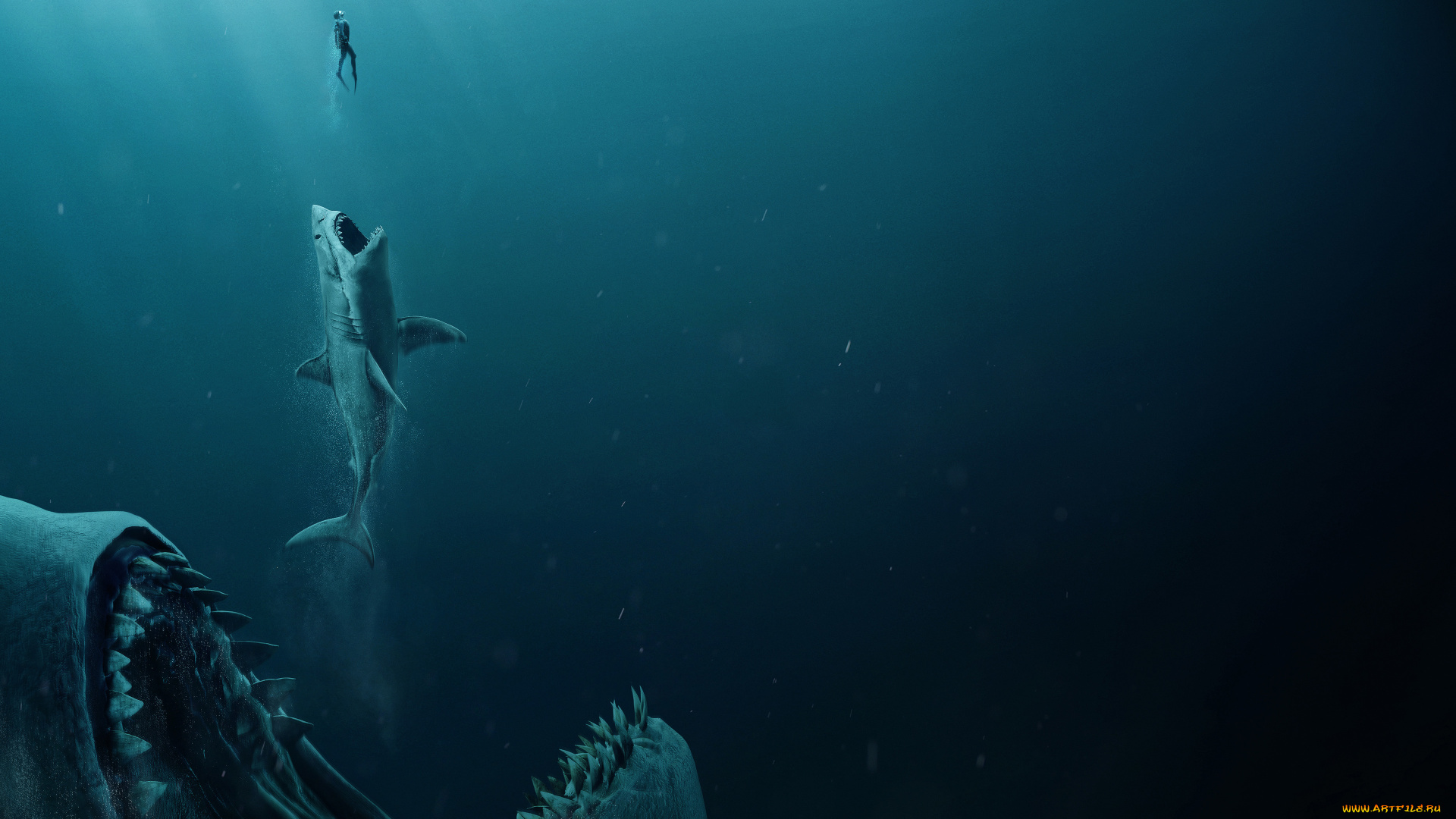 кино, фильмы, the, meg, the, meg, приключение, horror, action