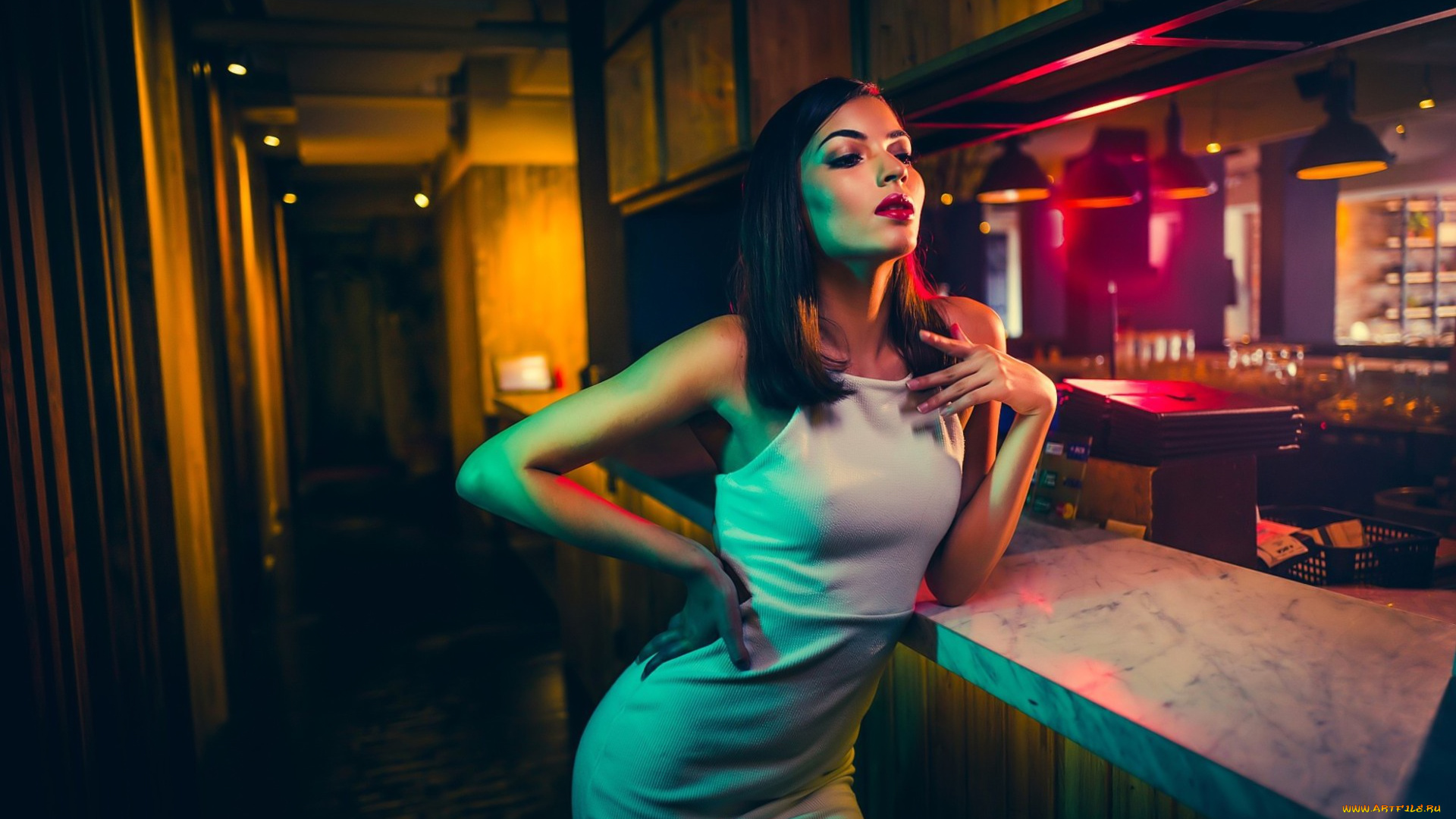 девушки, -, брюнетки, , шатенки, красивая, девушка, ночной, клуб