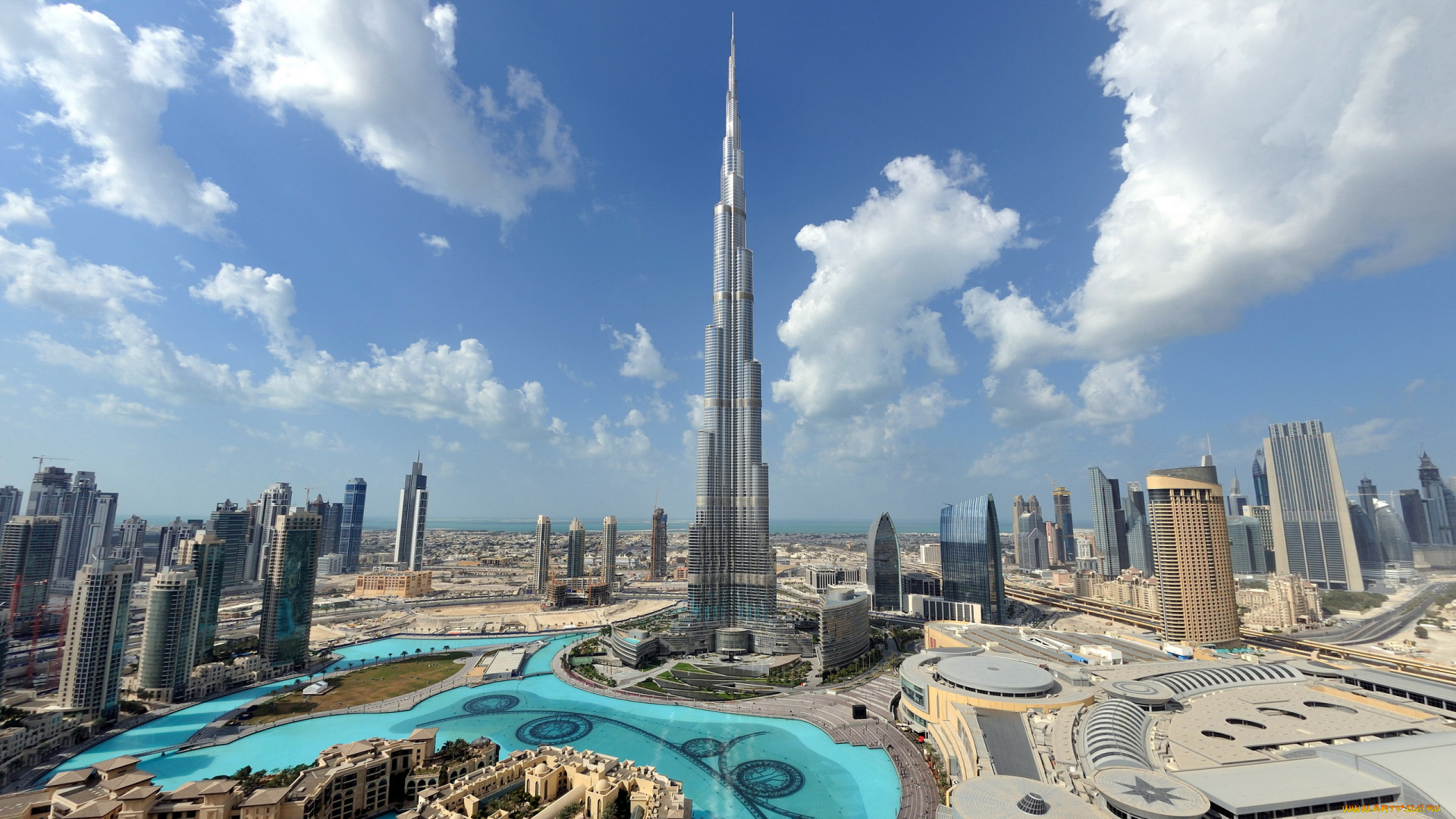 города, дубай, , оаэ, burj, khalifa