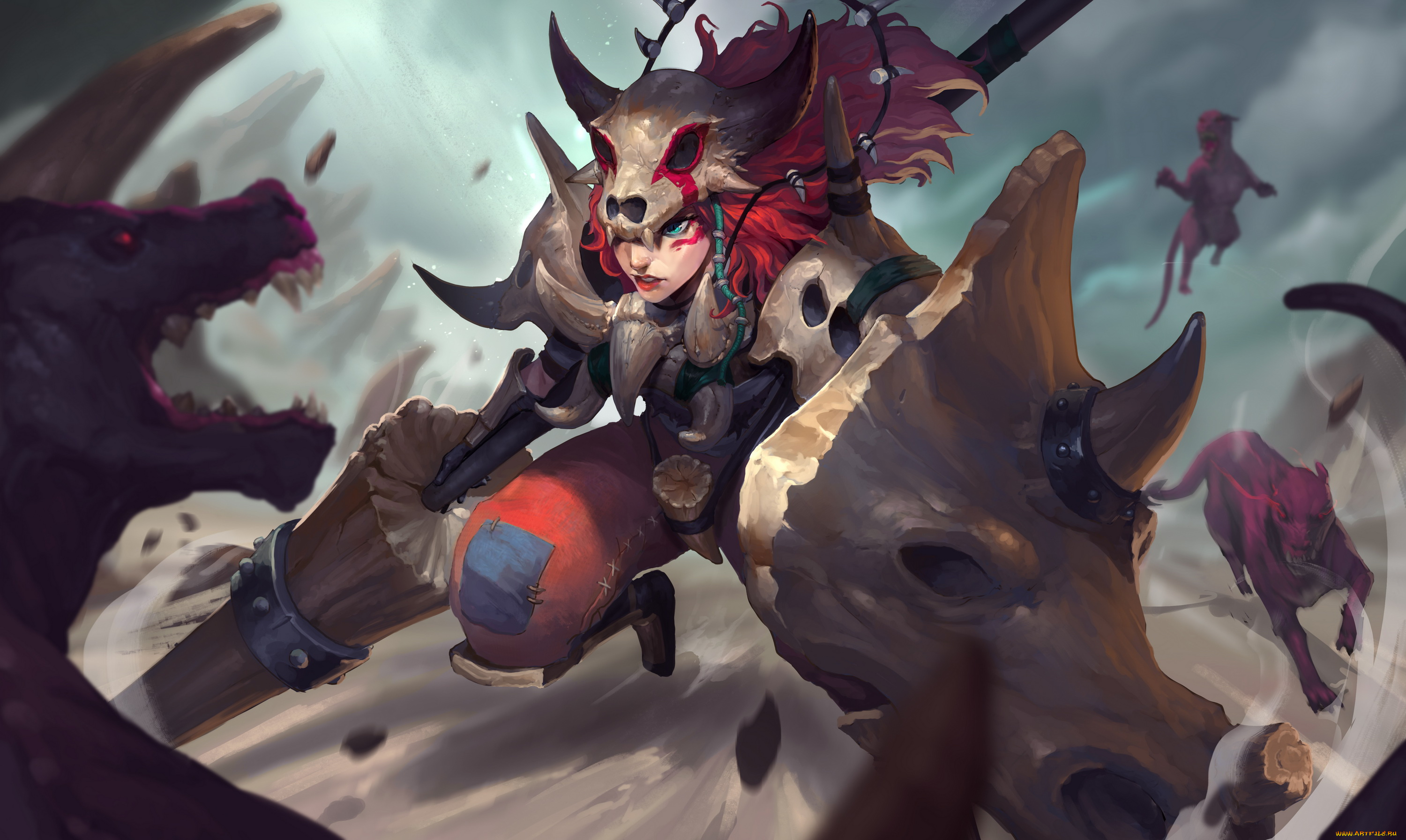 фэнтези, девушки, девушка, фон, униформа