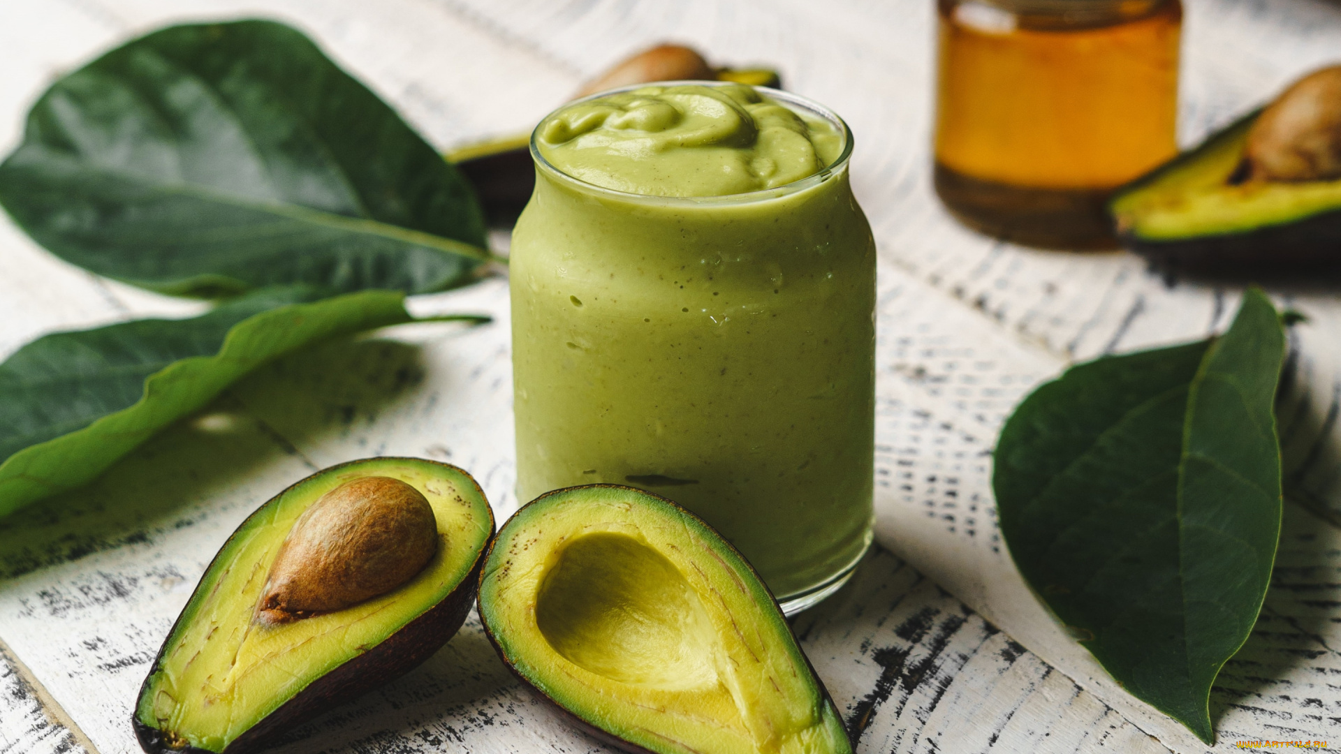 еда, авокадо, листья, соус