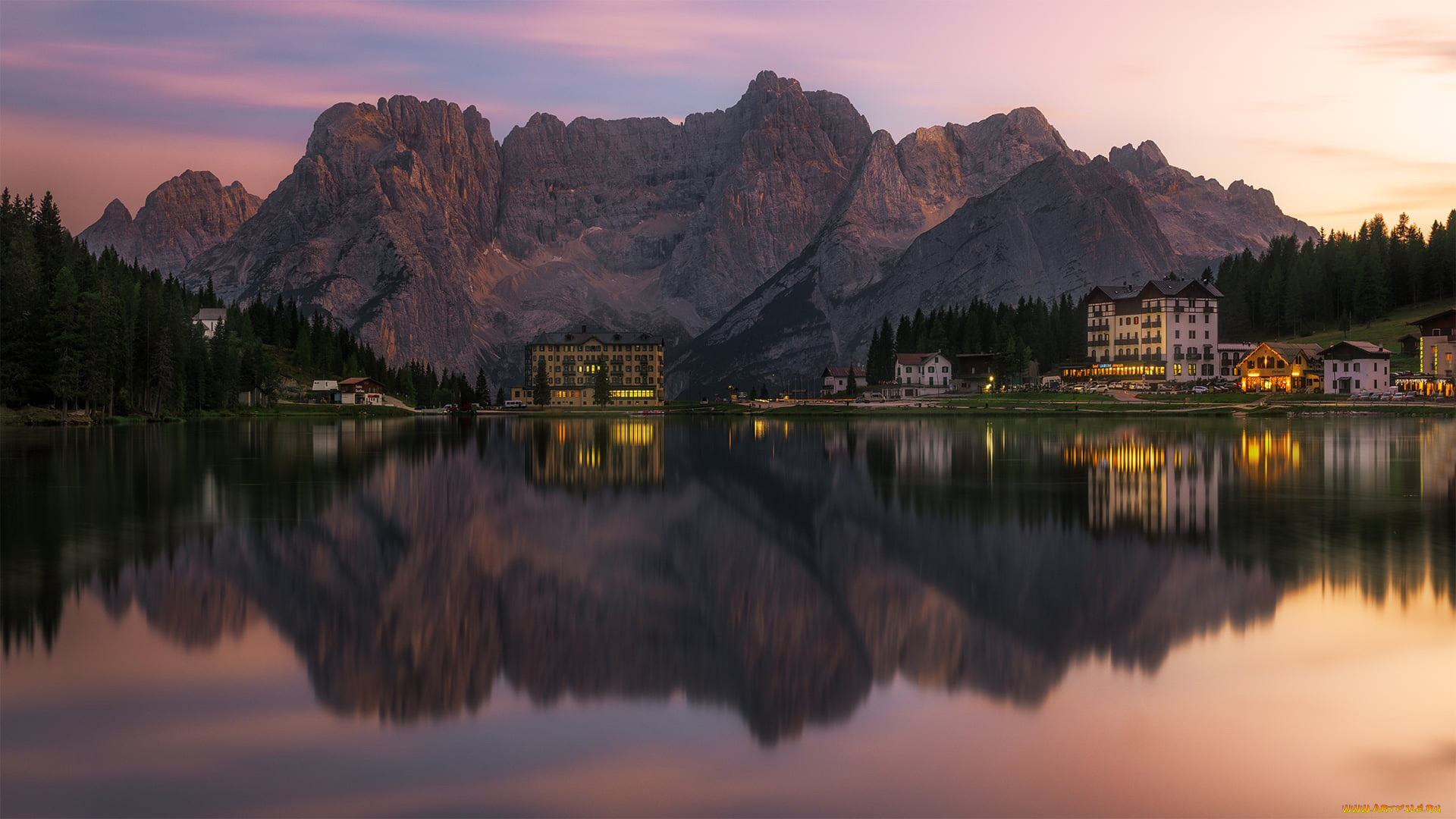 misurina, lake, grand, hotel, misurina, italy, города, -, здания, , дома, misurina, lake, grand, hotel
