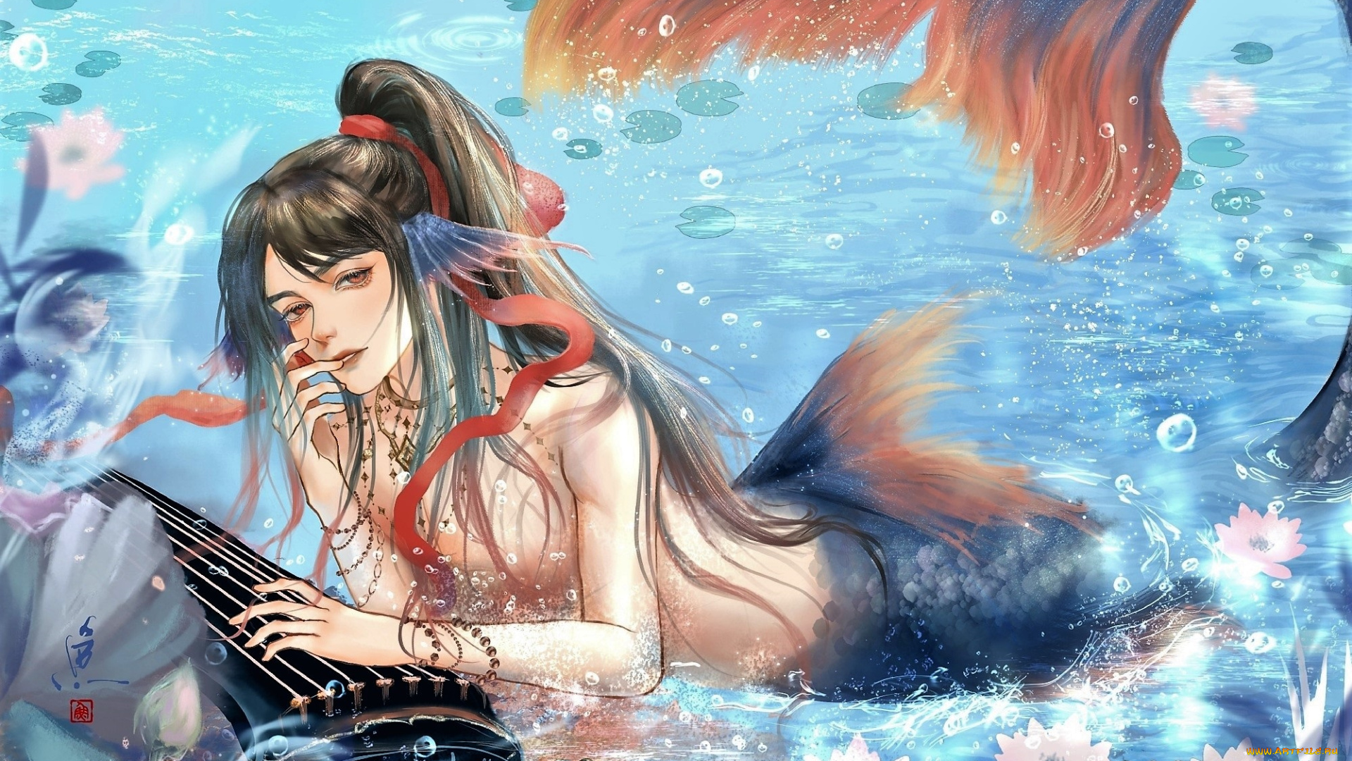 аниме, mo, dao, zu, shi, вэй, усянь, русалка, гуцинь