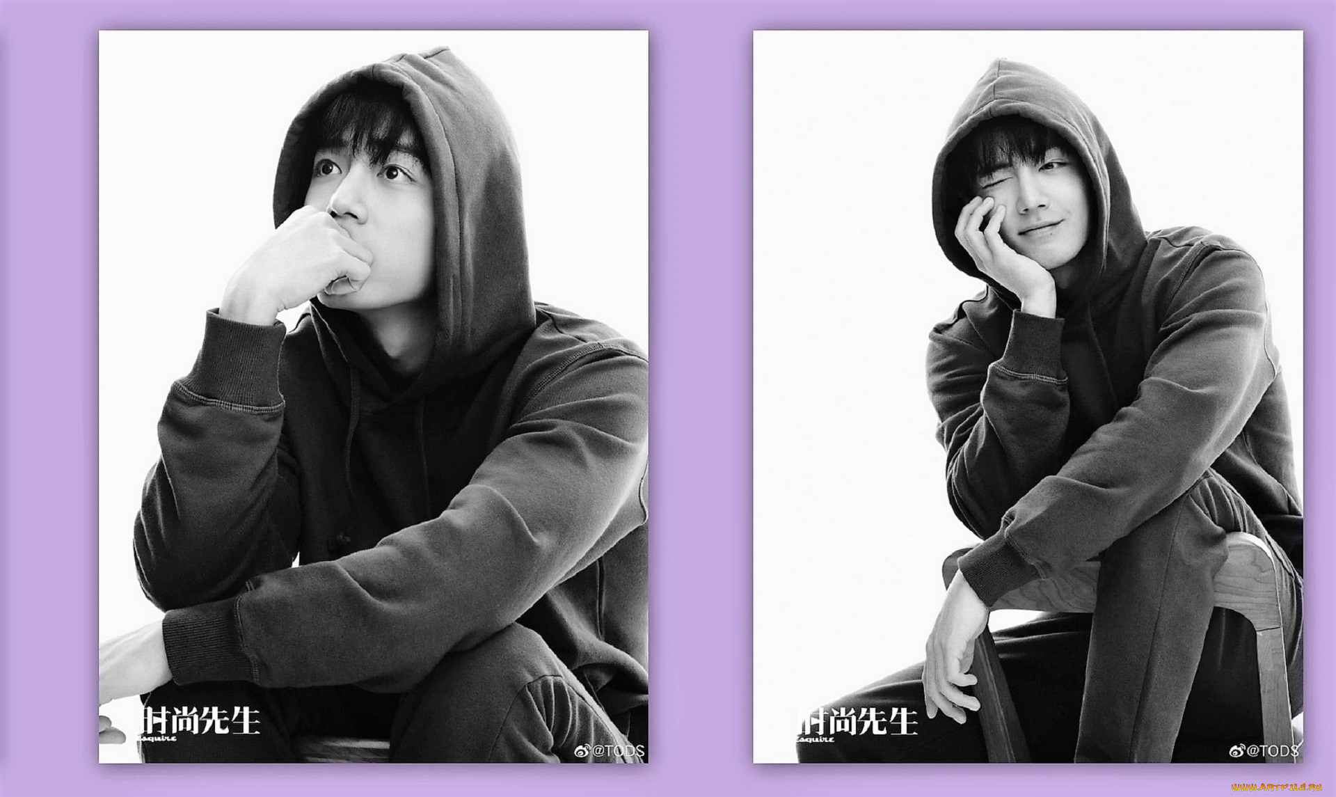 мужчины, xiao, zhan, актер, толстовка, капюшон, стул