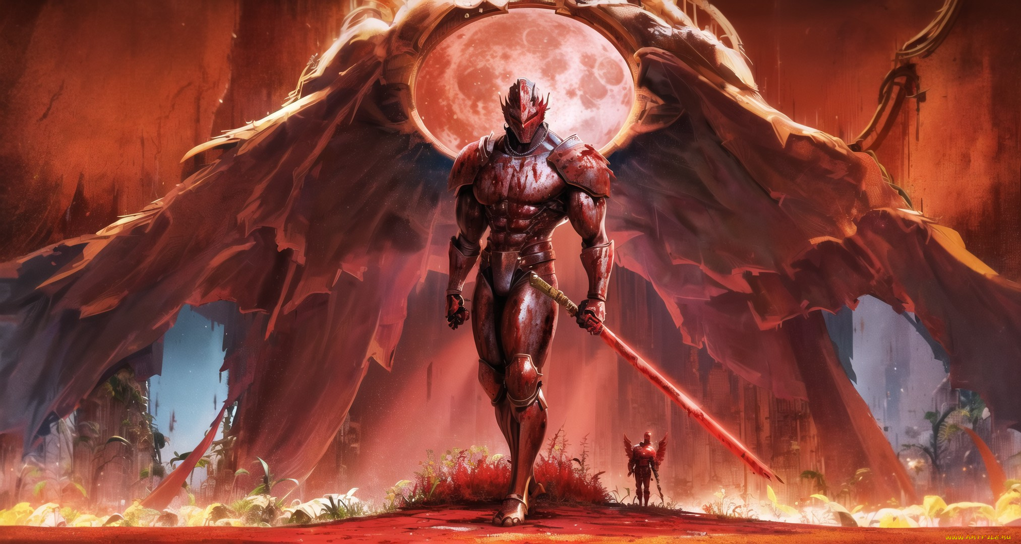 фэнтези, демоны, нейросети, графика, нейроарт, ai, art, нейронные, сети, рисунки, нейро, искусство, воин, рыцарь, демон