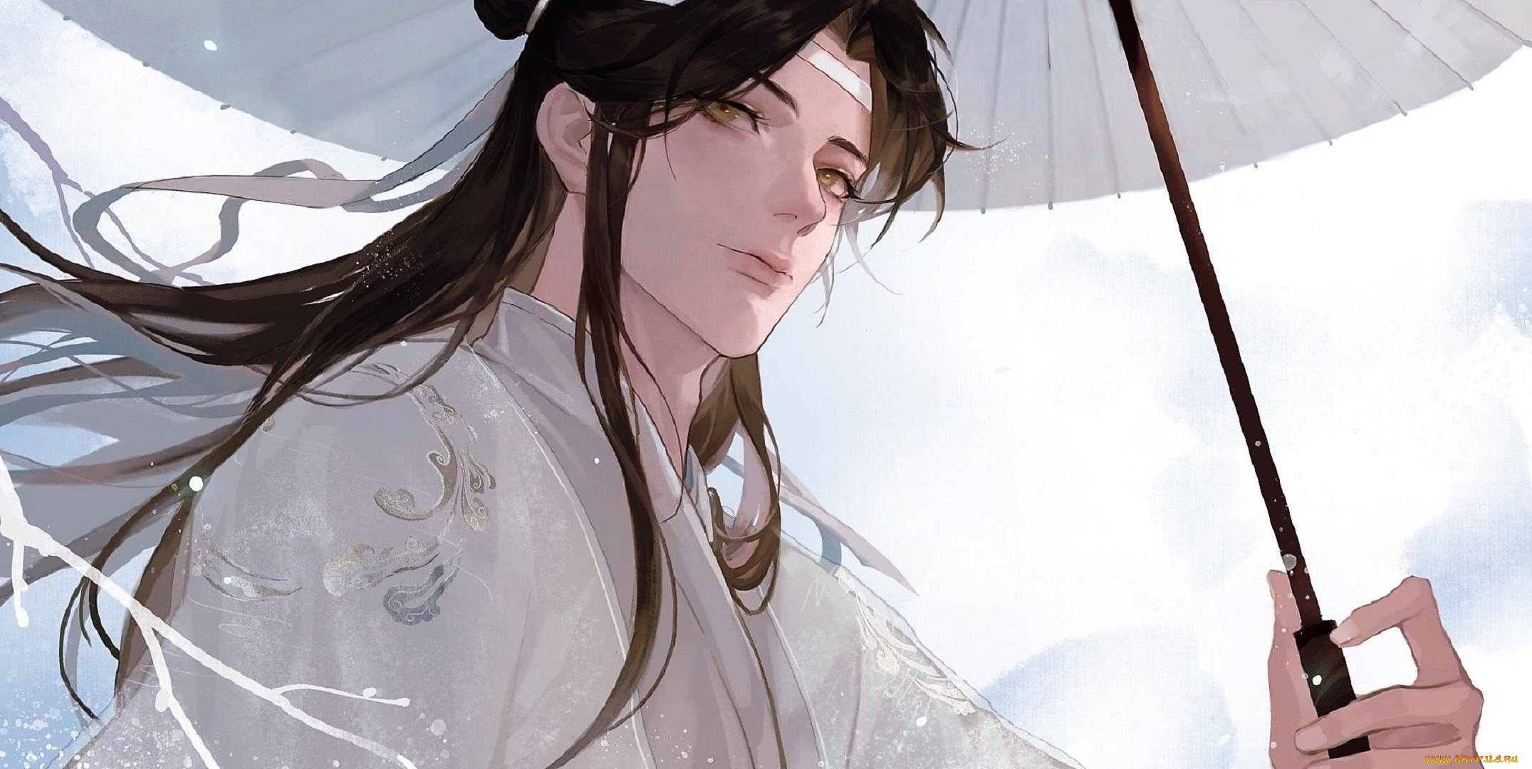 аниме, mo, dao, zu, shi, лань, ванцзи, зонт