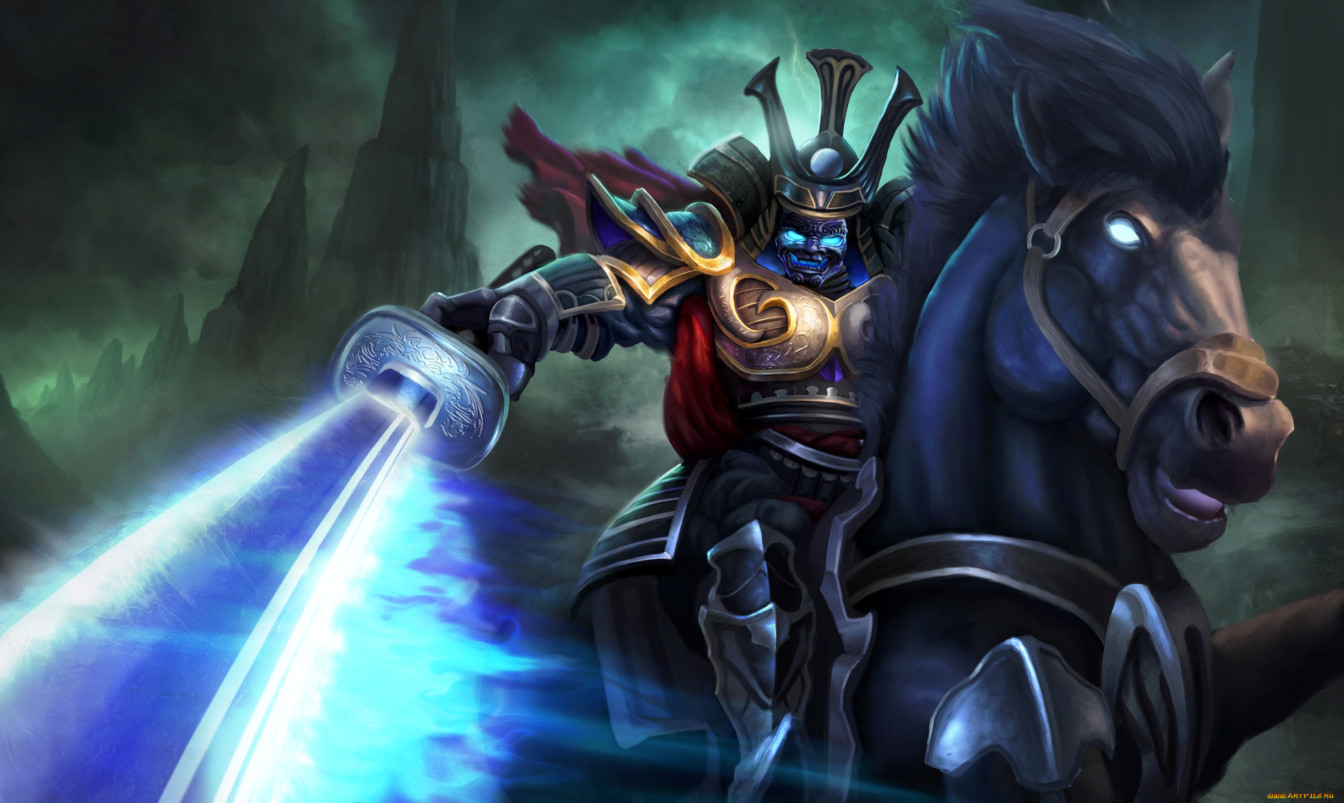 фэнтези, маги, , волшебники, свмурай, конь, униформа, взгляд, сабля