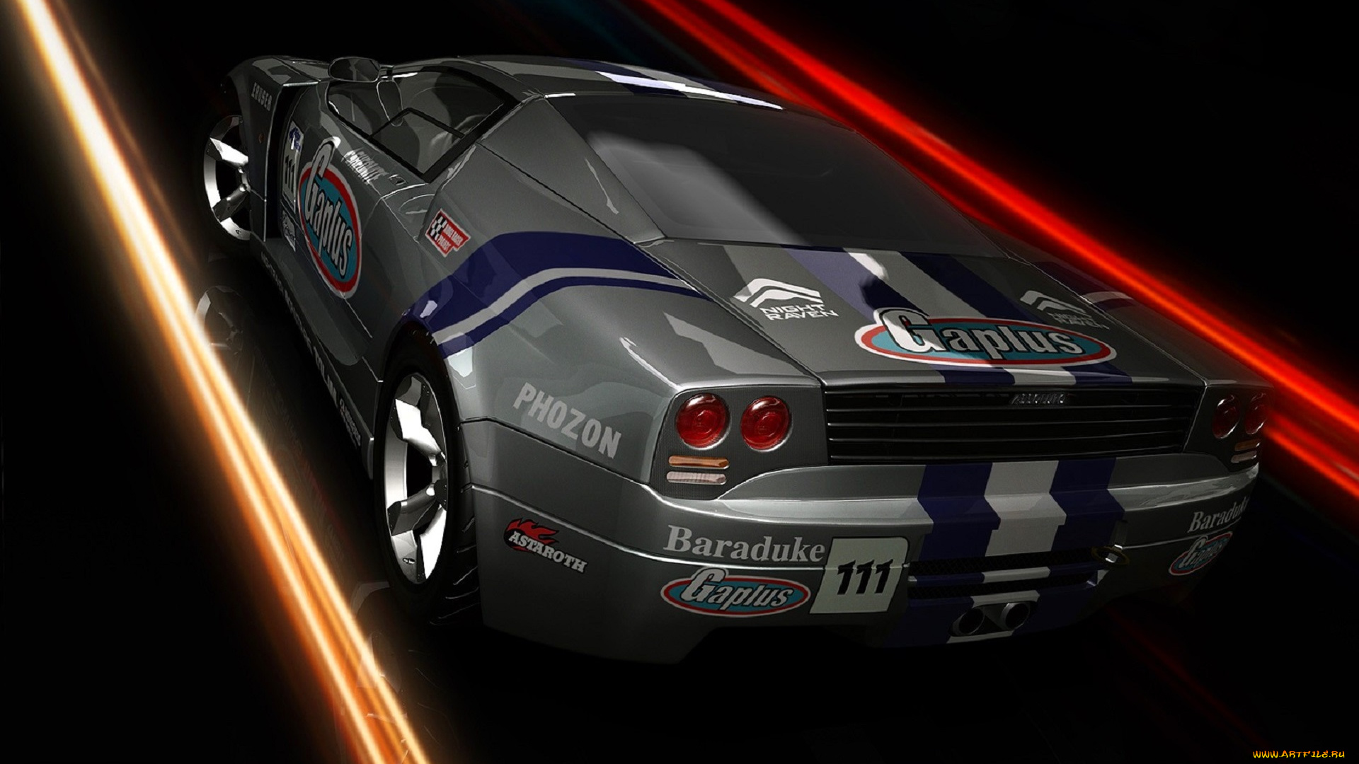 видео, игры, ridge, racer, 6, машина, неон, полосы