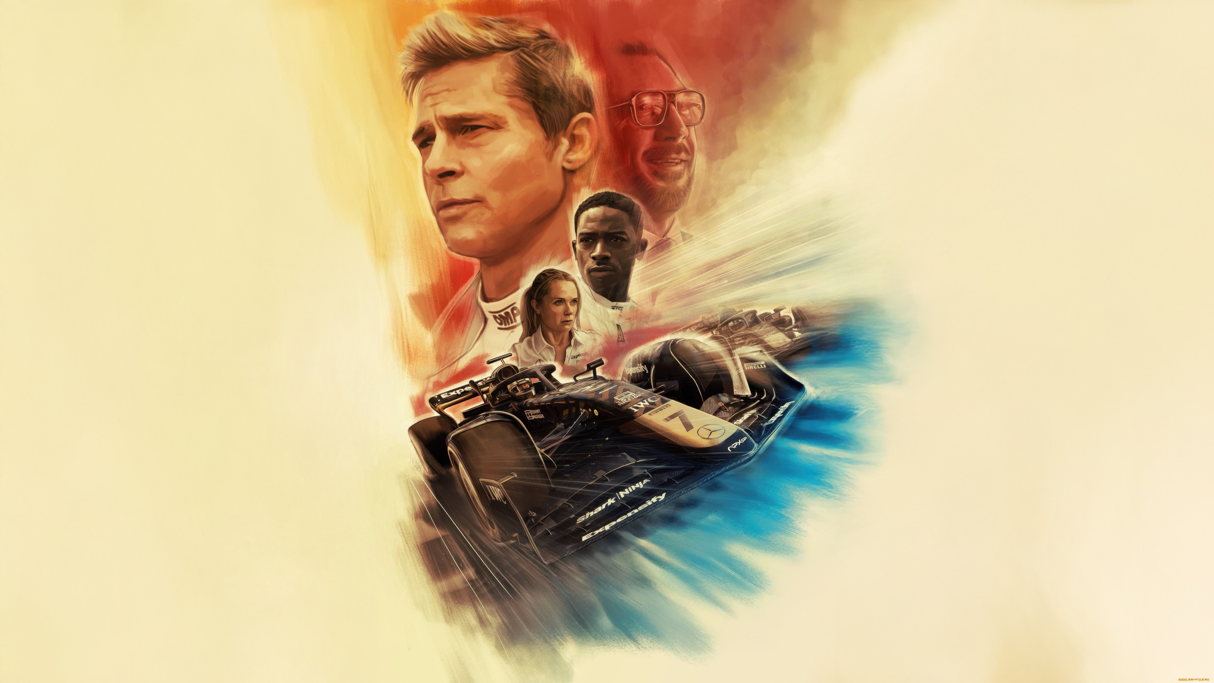 рисованное, кино, , мультфильмы, f1, формула, 1, 2025, brad, pitt