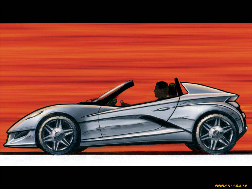 автомобили, рисованные