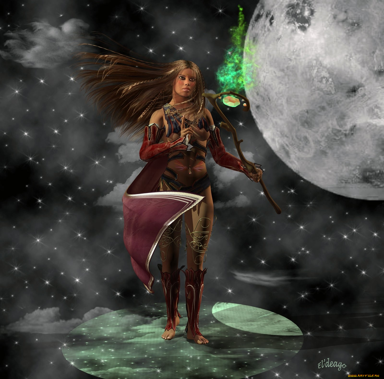3д, графика, fantasy, фантазия, девушка