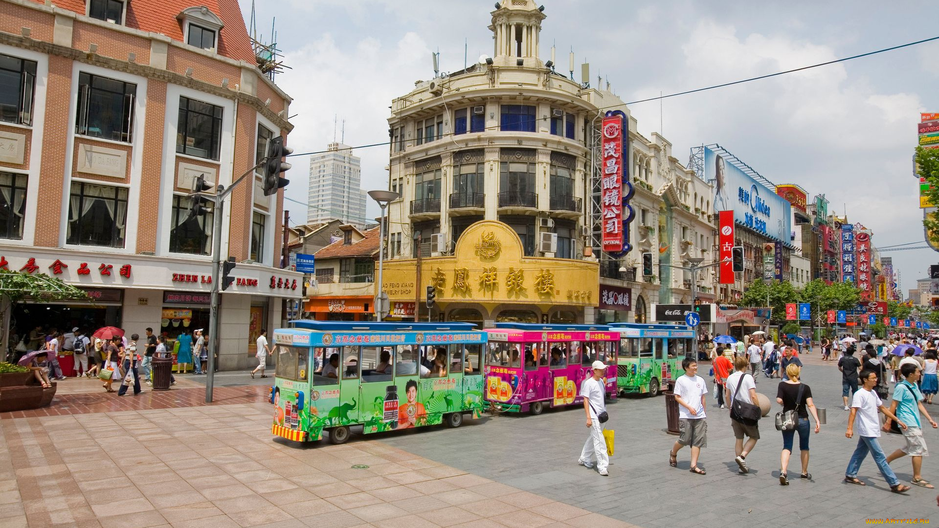 города, шанхай, китай