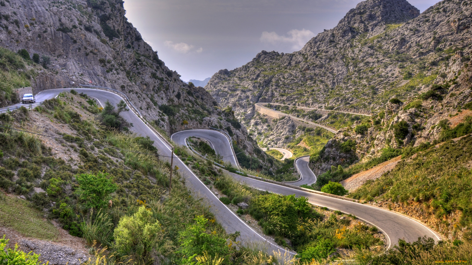 испания, балеарские, ва, эскорка, calobra, road, природа, дороги, дорога, лабринт, горы