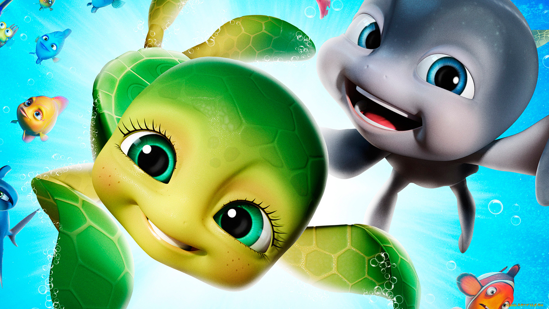 шевели, ластами, мультфильмы, sammy`s, avonturen, 2, sammys, вода, рыбки, черепашки, радость, улыбки