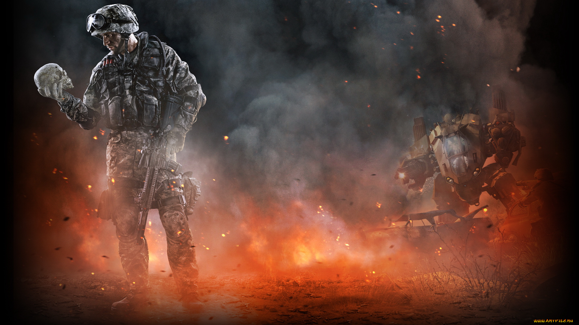 видео, игры, ~~~другое~~~, череп, воин