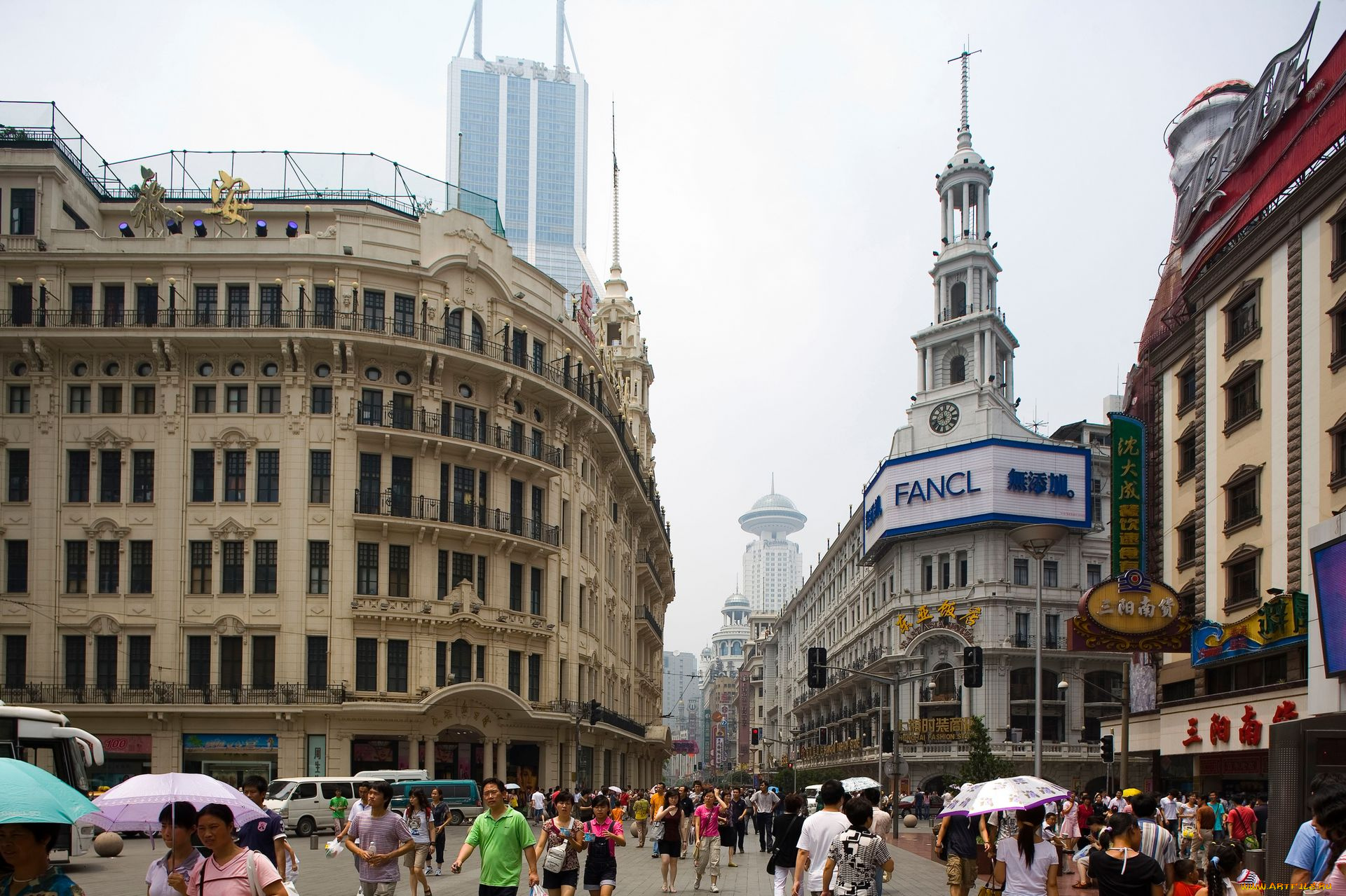 города, шанхай, китай