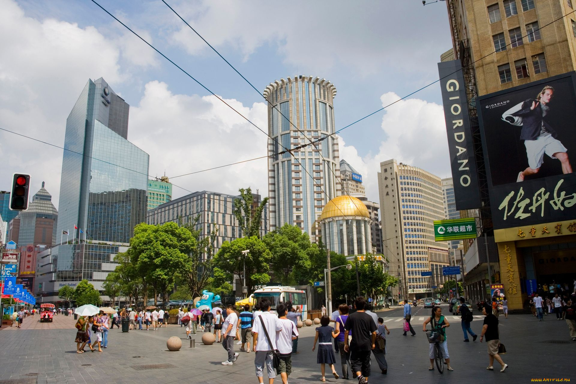 города, шанхай, китай