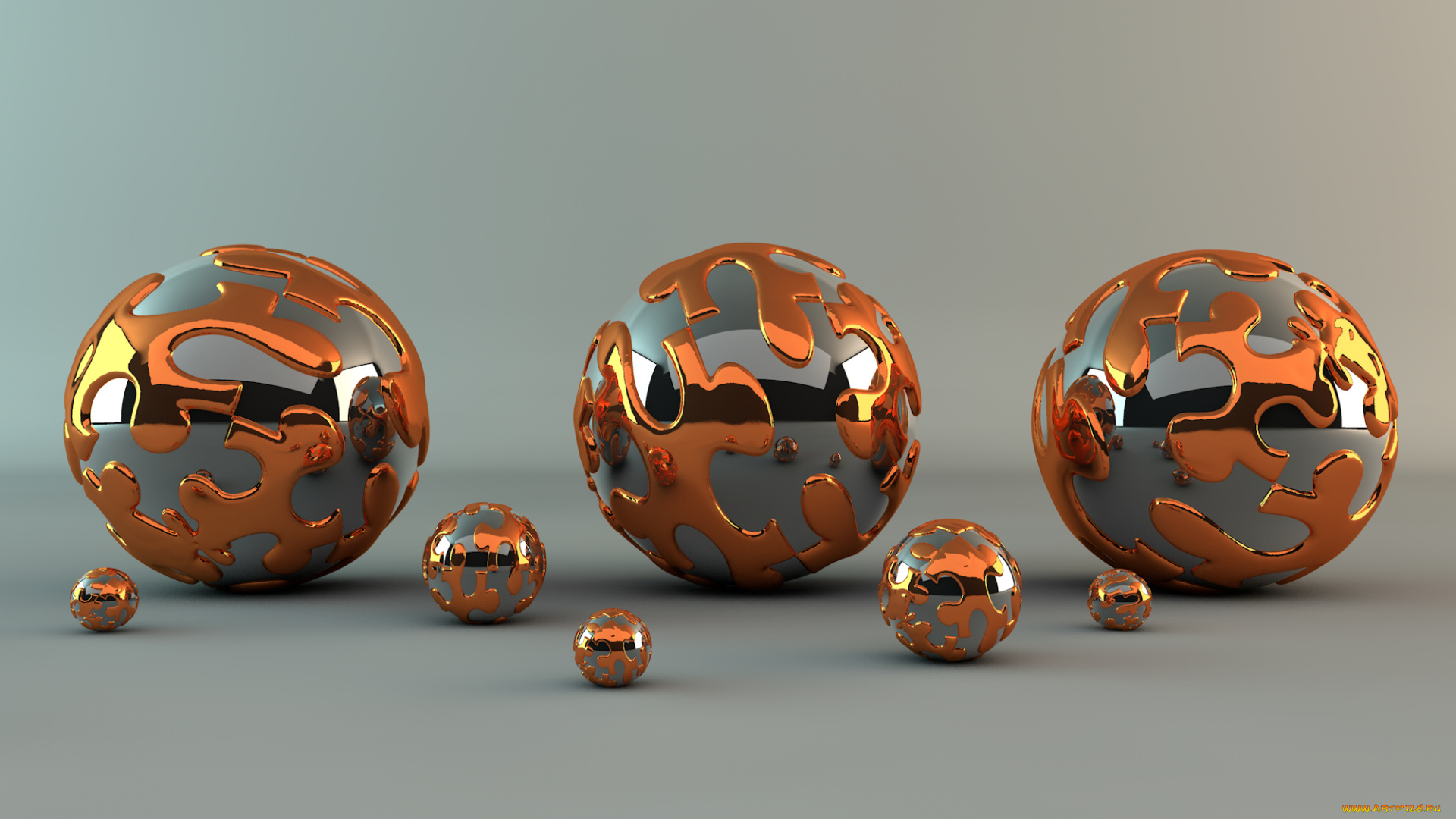 3д, графика, шары, фон