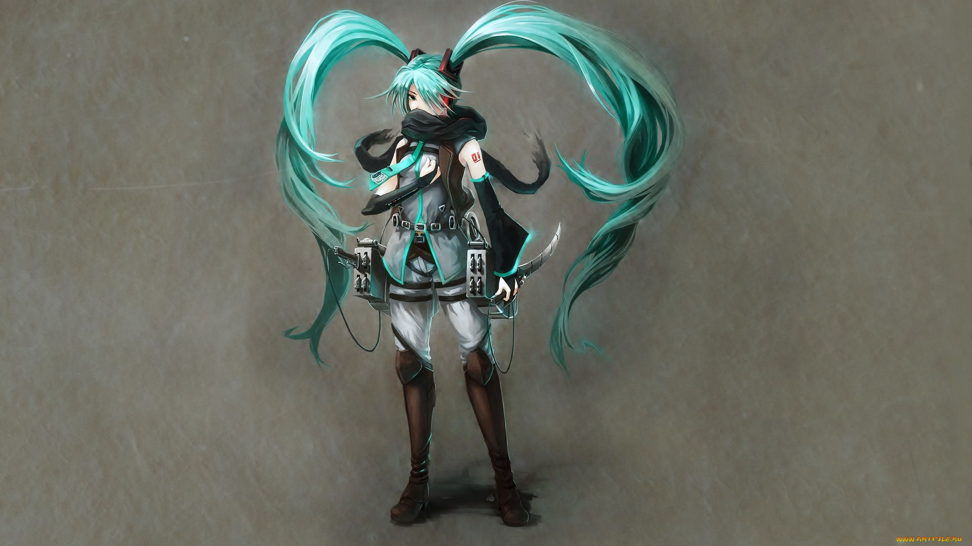 аниме, vocaloid, волосы, девушка