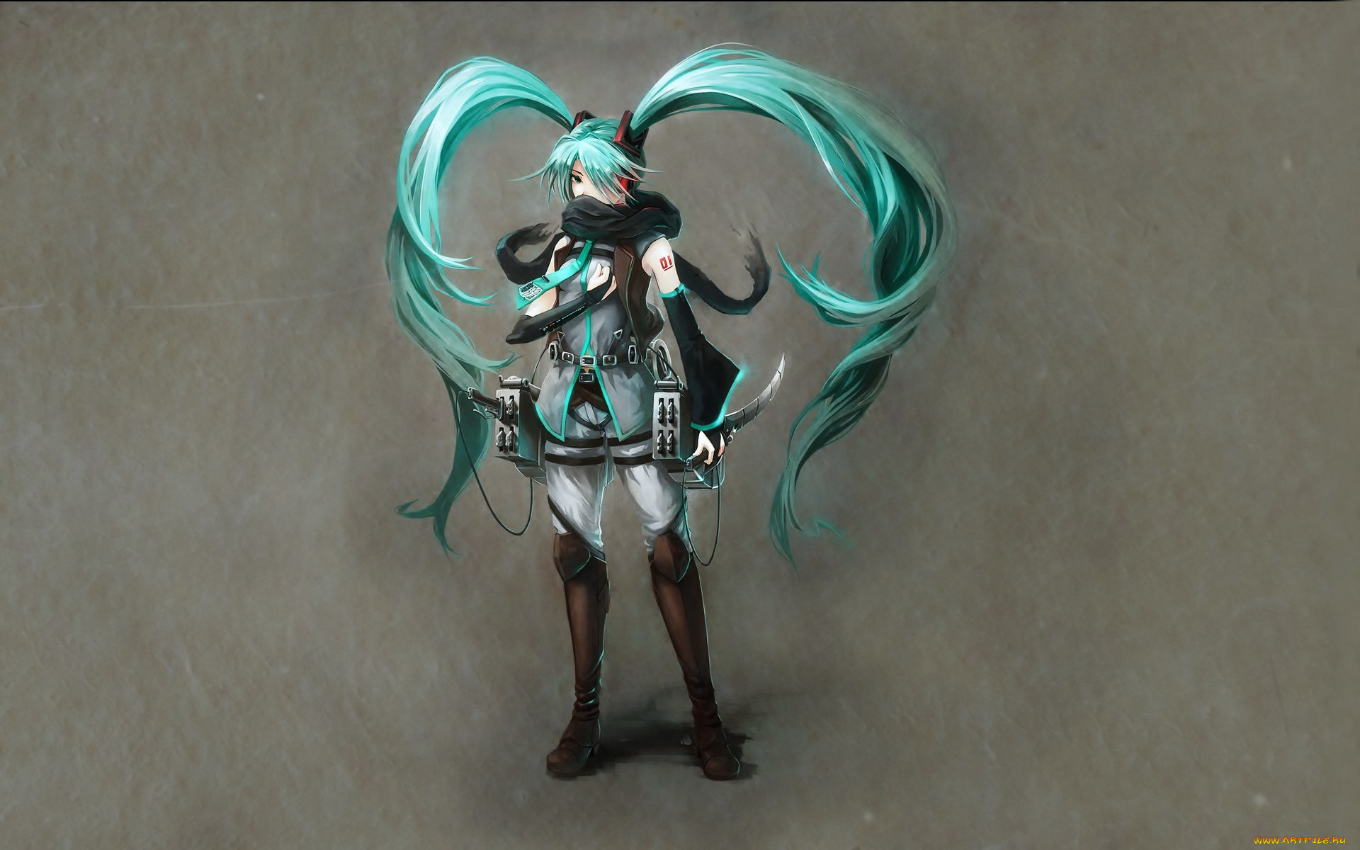 аниме, vocaloid, волосы, девушка