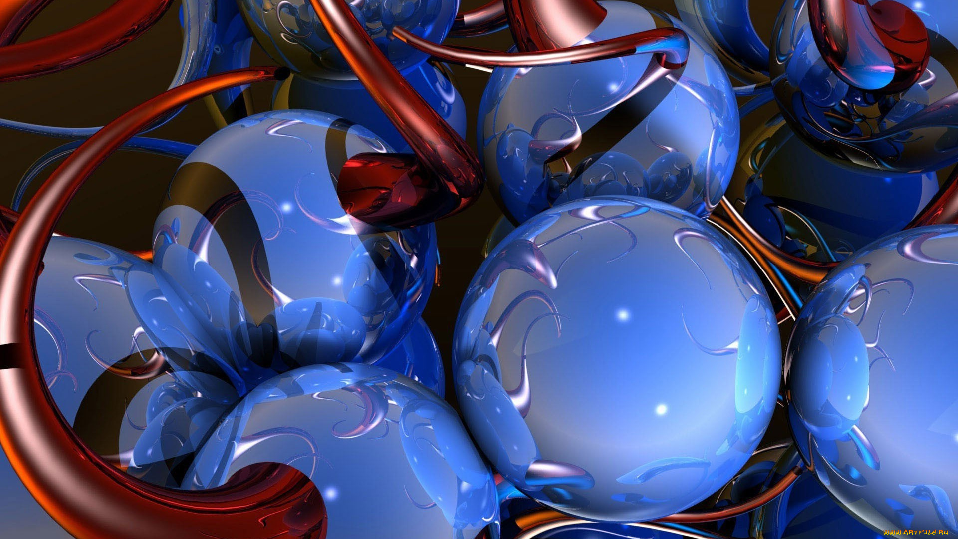 3д, графика, абстракция, , abstract, шары