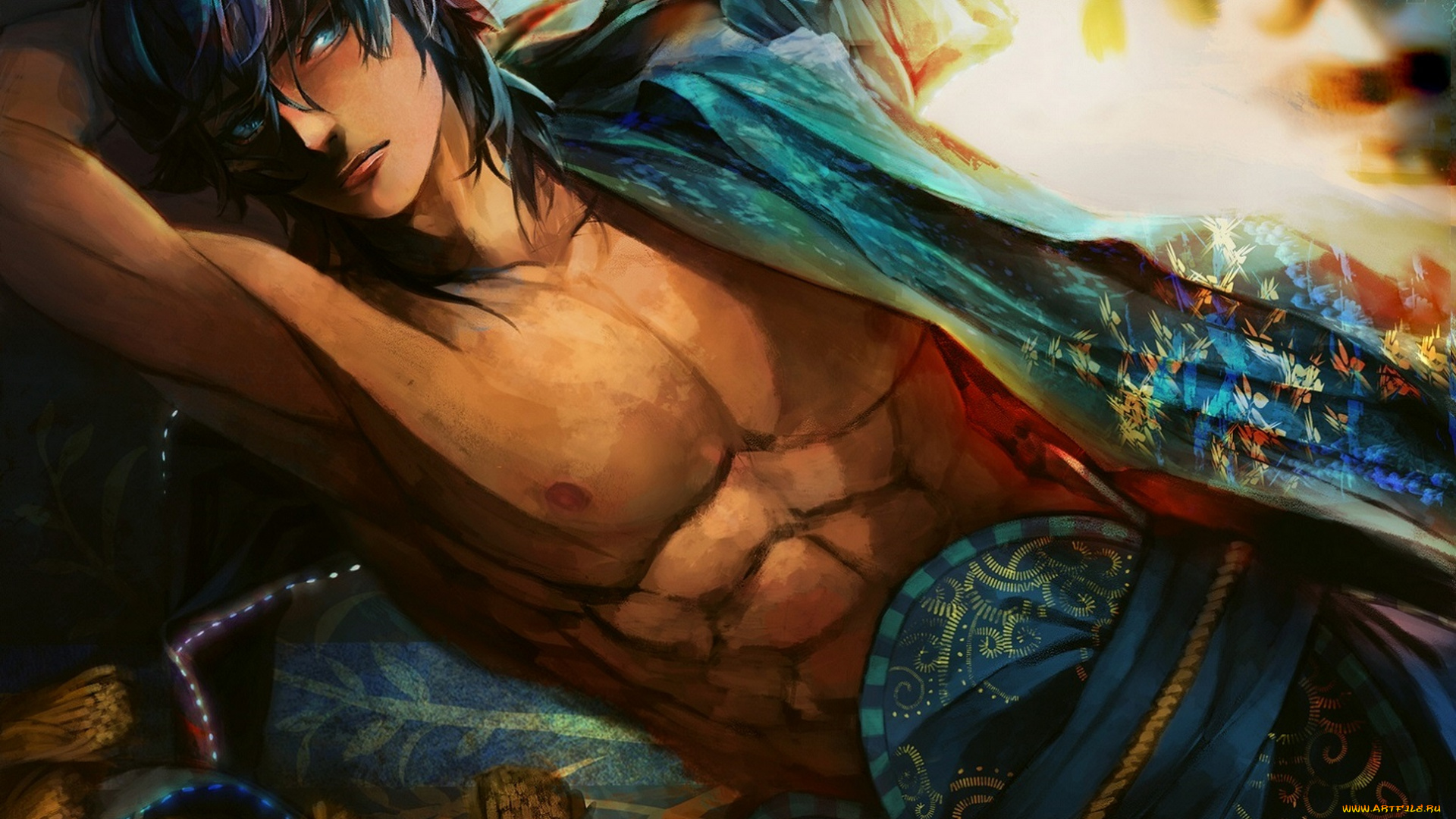 рисованные, люди, парень