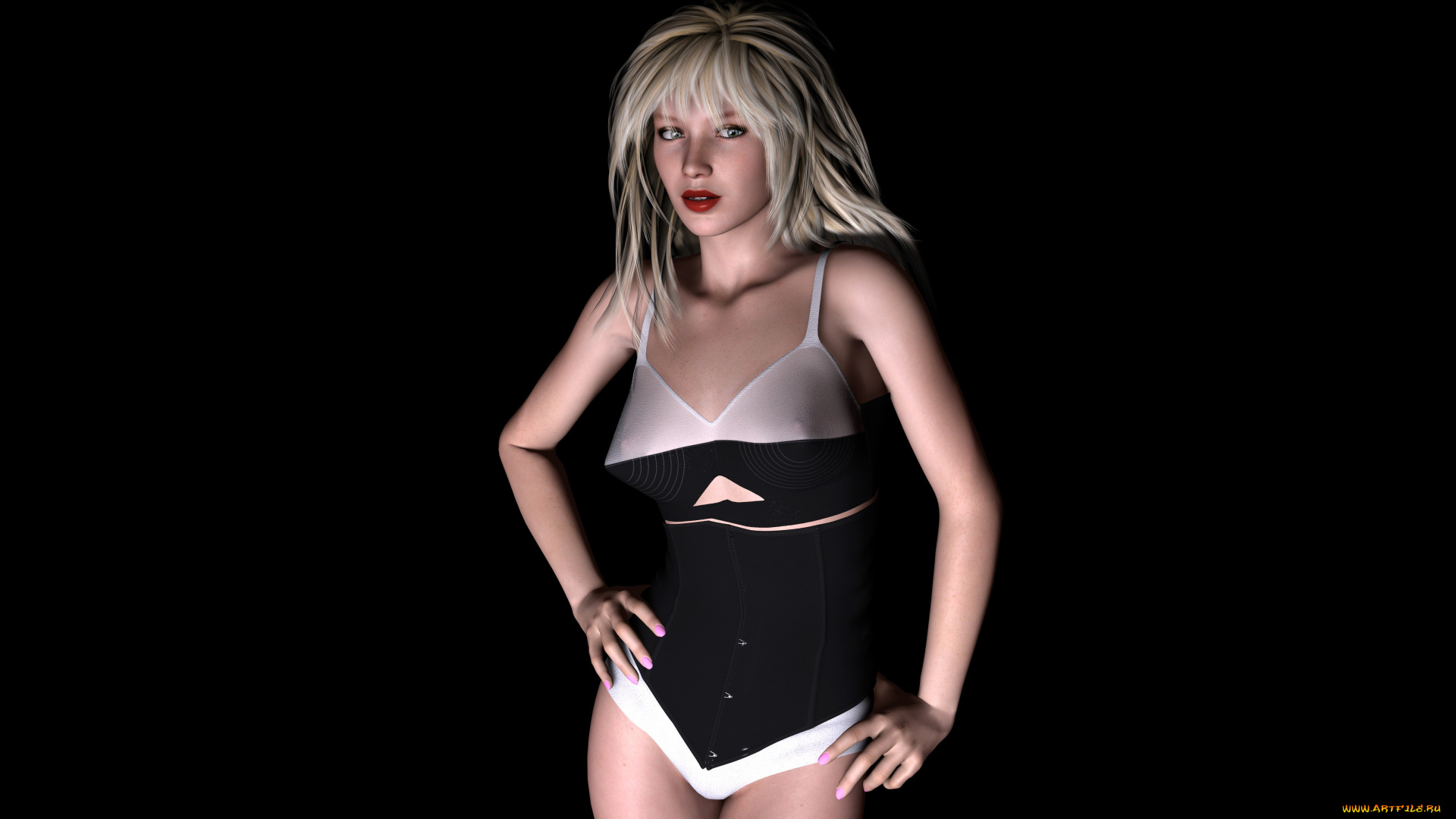 tiffany, 3д, графика, люди, , people, взгляд, девушка