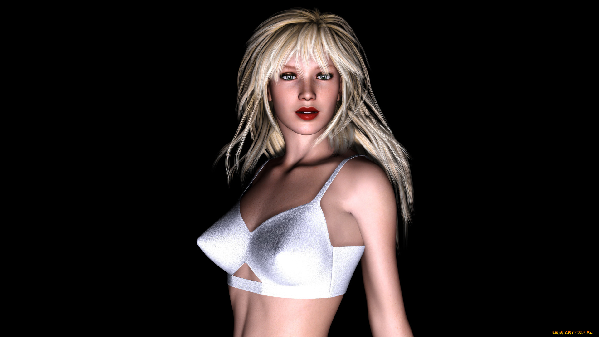 tiffany, 3д, графика, люди, , people, взгляд, девушка