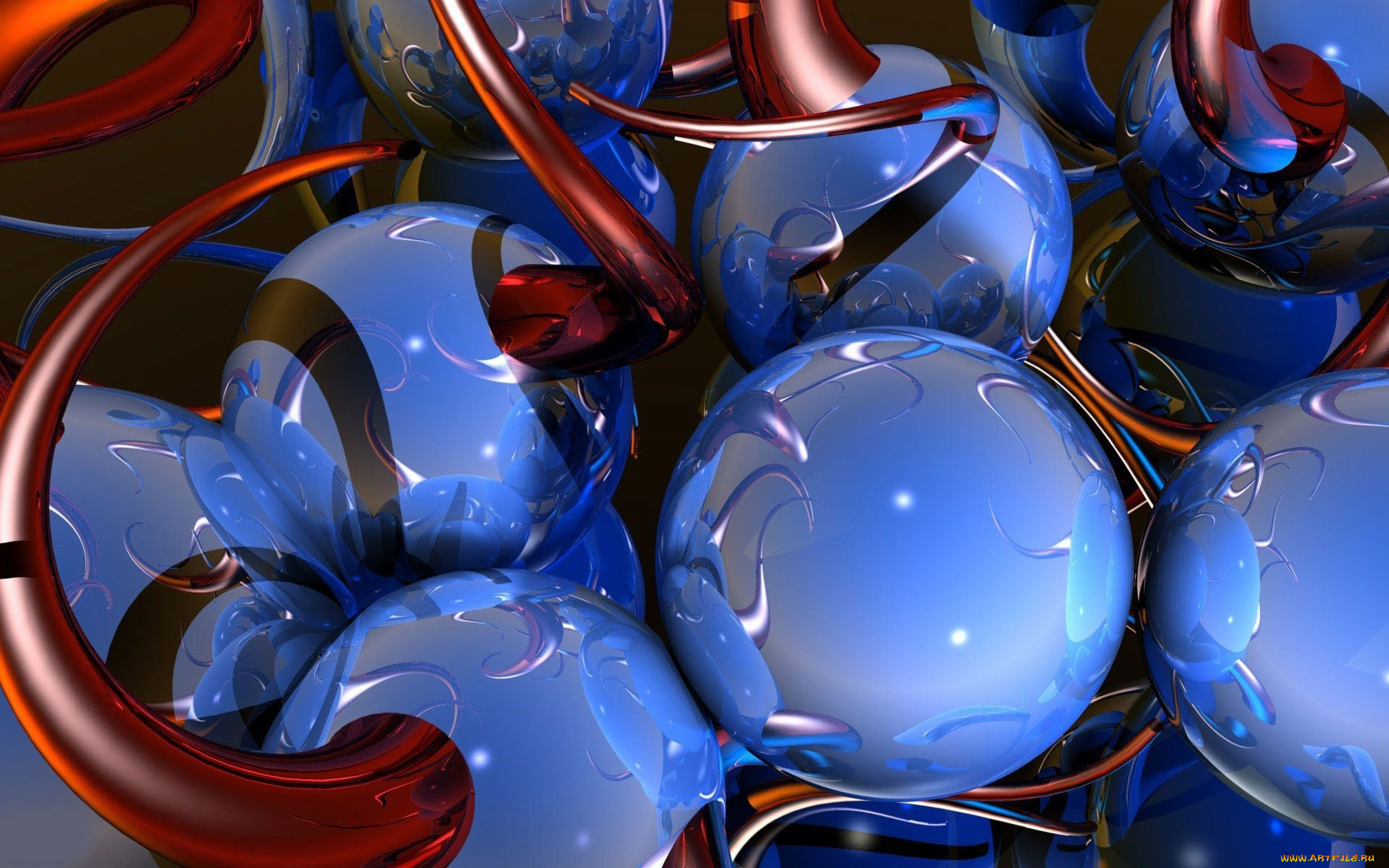 3д, графика, абстракция, , abstract, шары