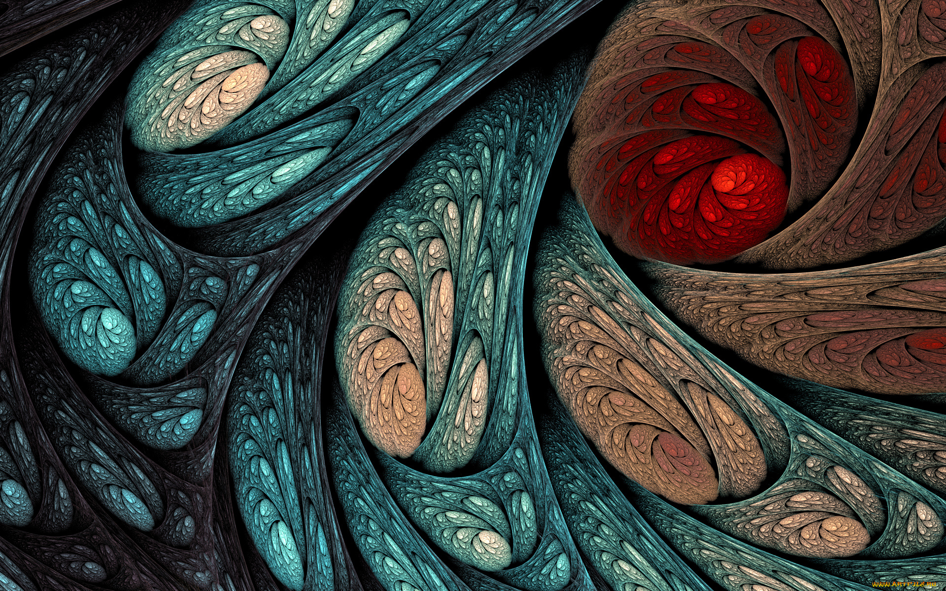 3д, графика, фракталы, , fractal, узор, цвета, фон