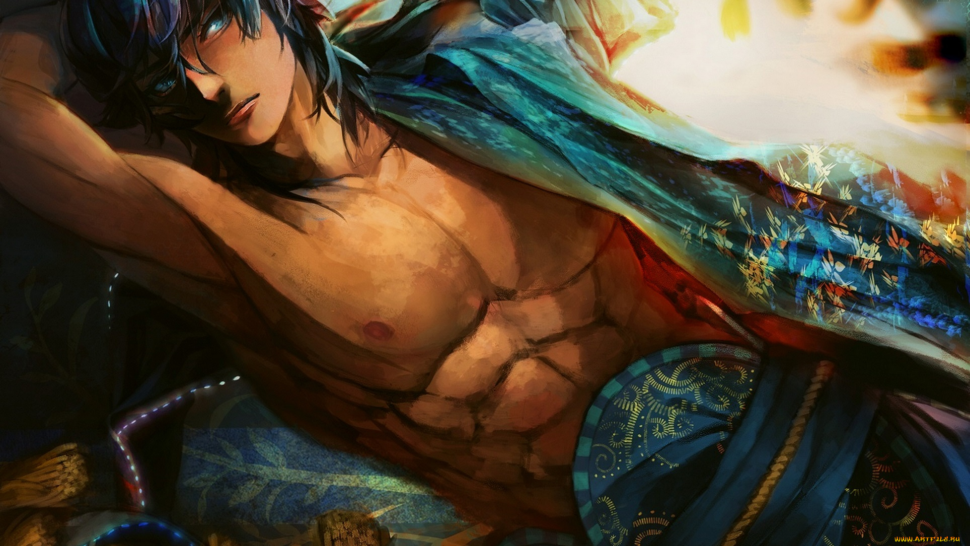 рисованные, люди, парень