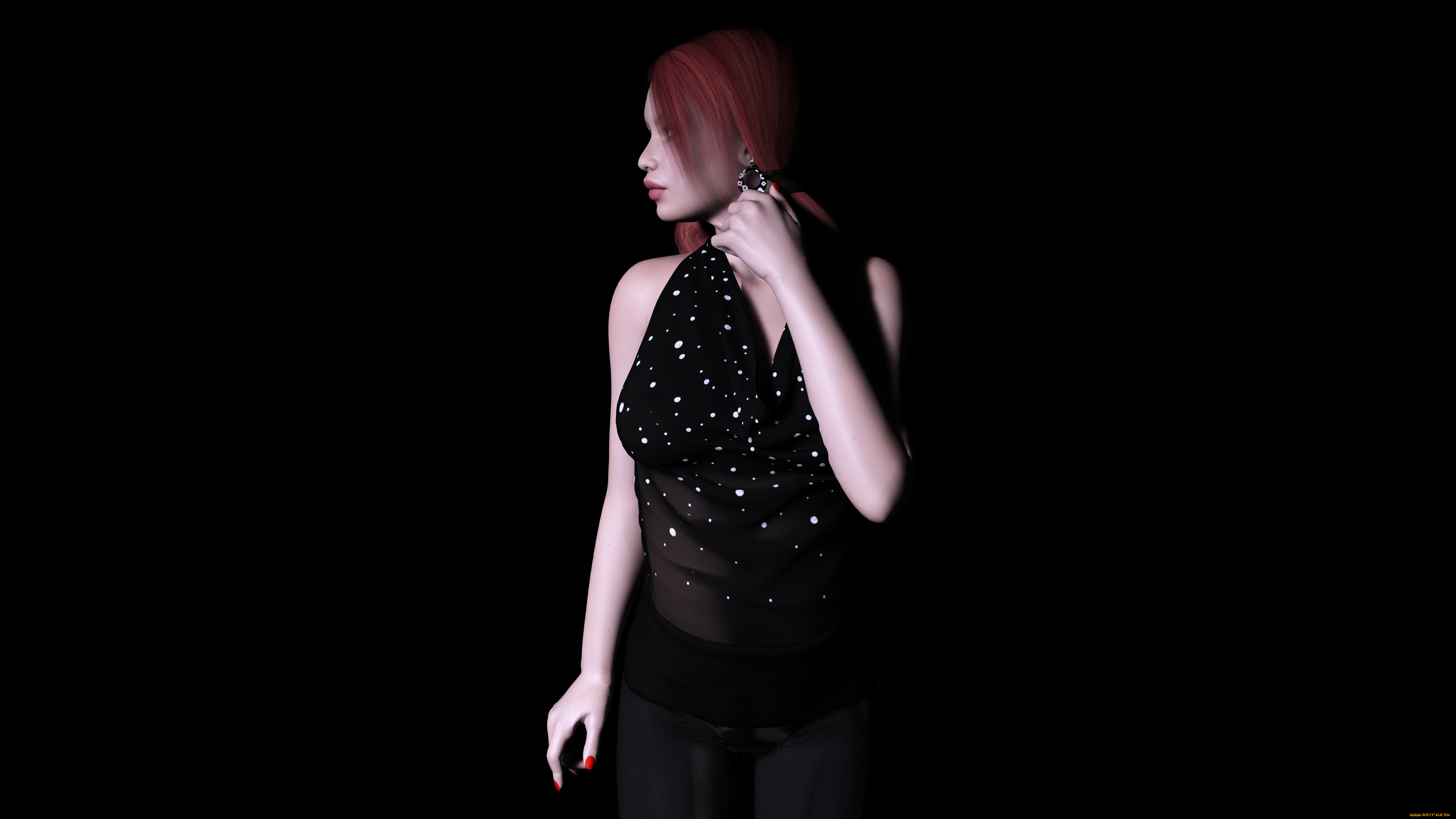 3д, графика, люди, , people, девушка, взгляд