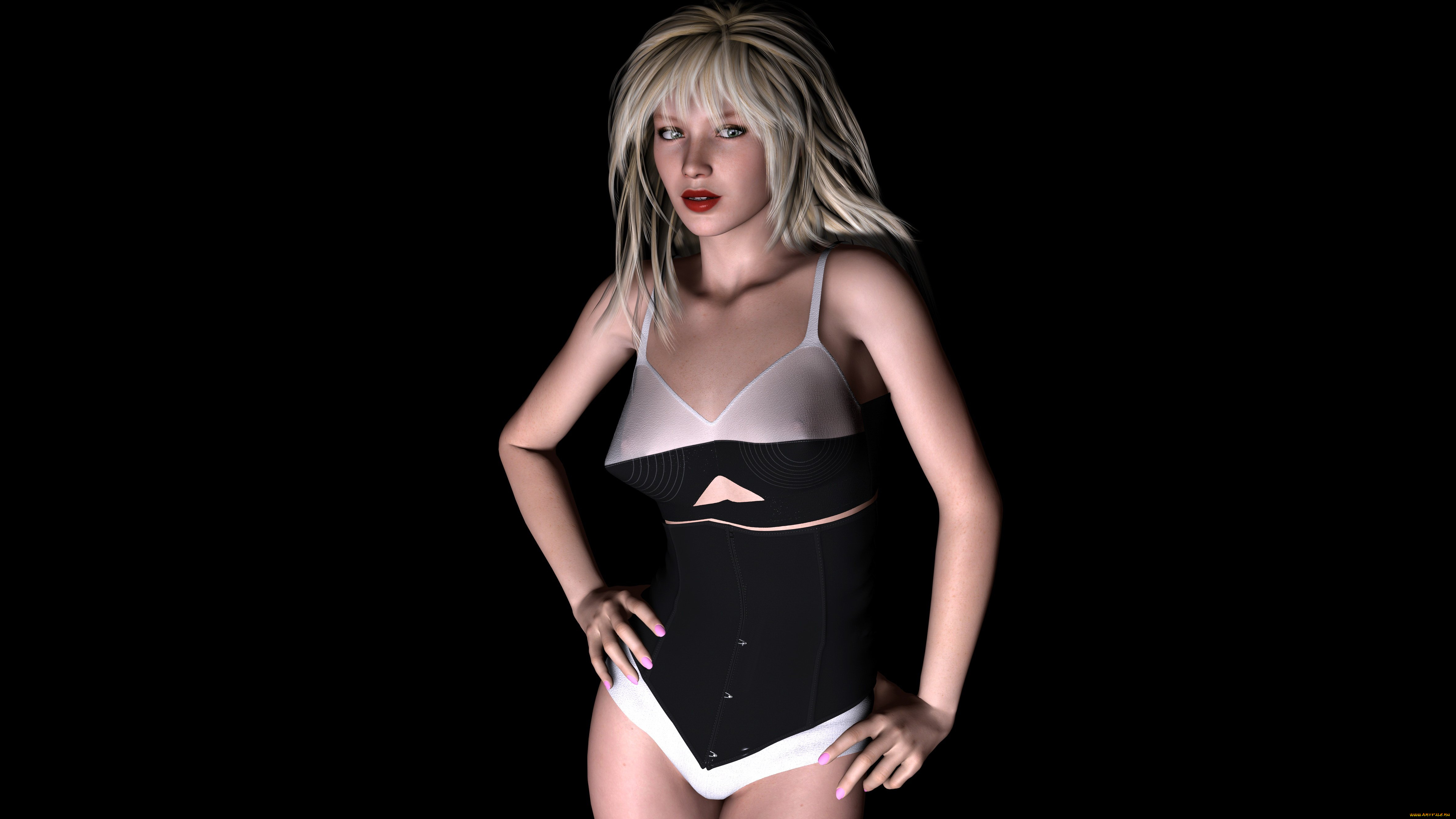 tiffany, 3д, графика, люди, , people, взгляд, девушка