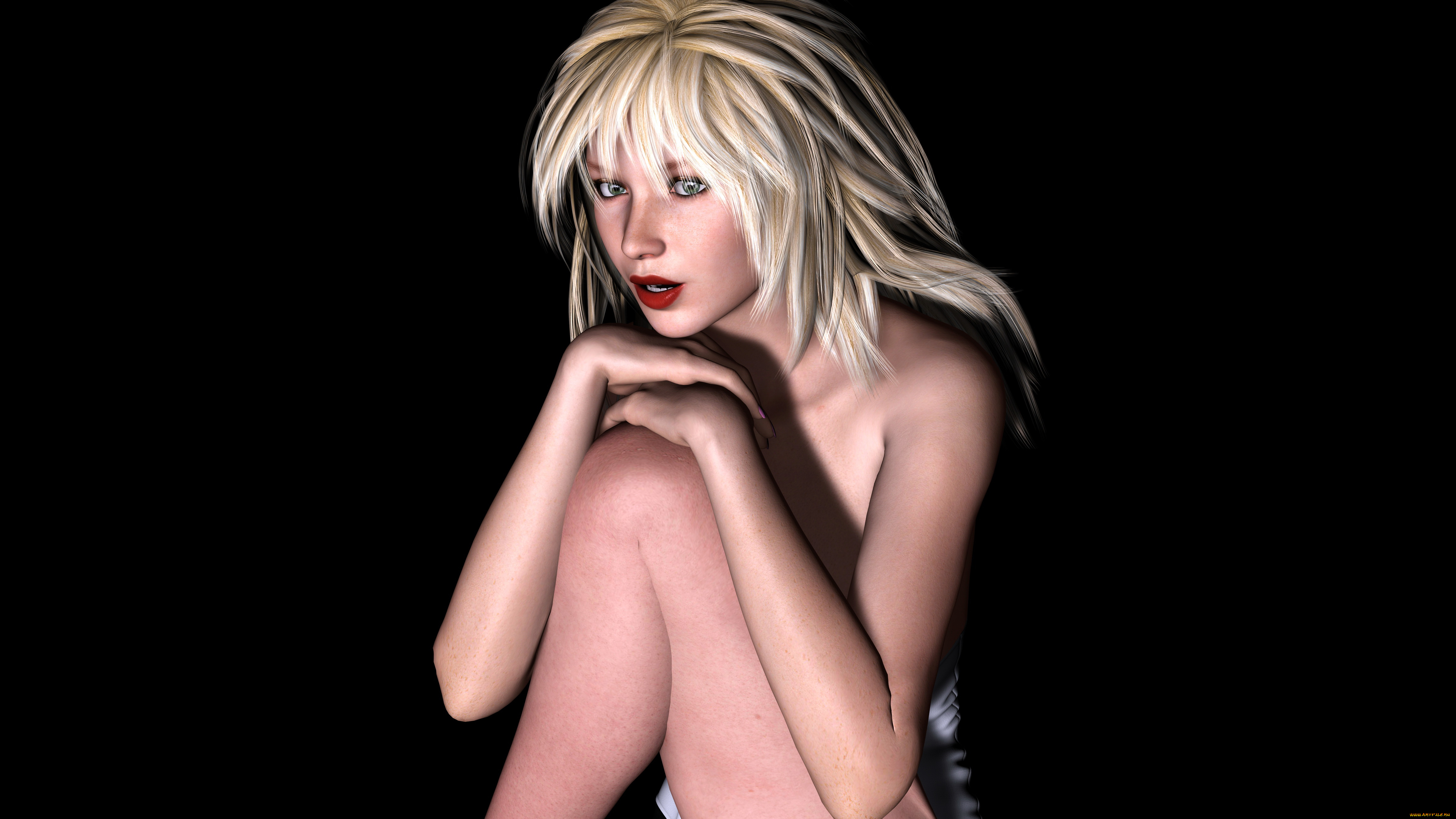 tiffany, 3д, графика, люди, , people, взгляд, девушка