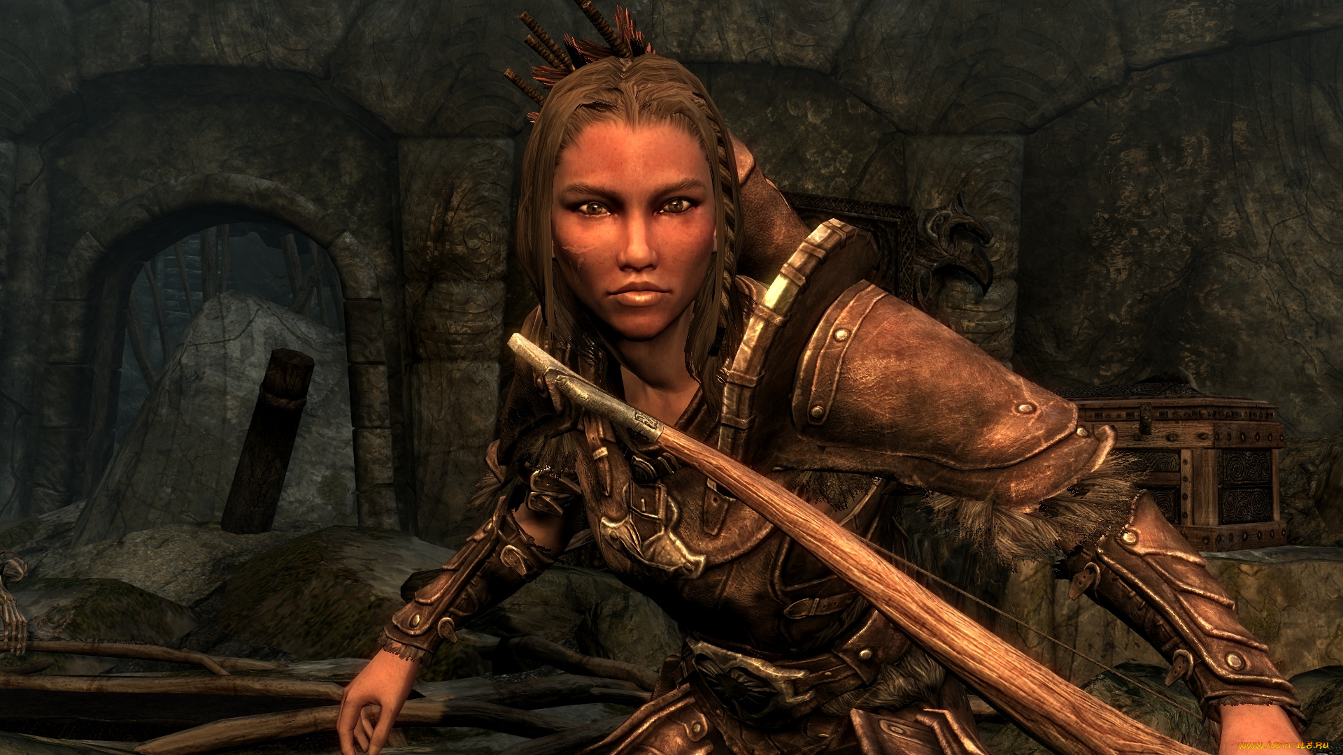 3д, графика, амазонки, , amazon, фон, взгляд, девушка