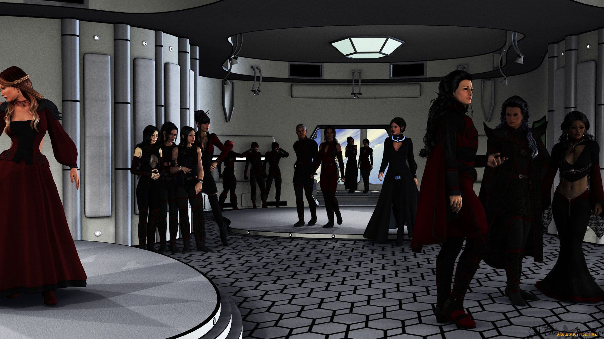 3д, графика, фантазия, , fantasy, фон, взгляд, девушки