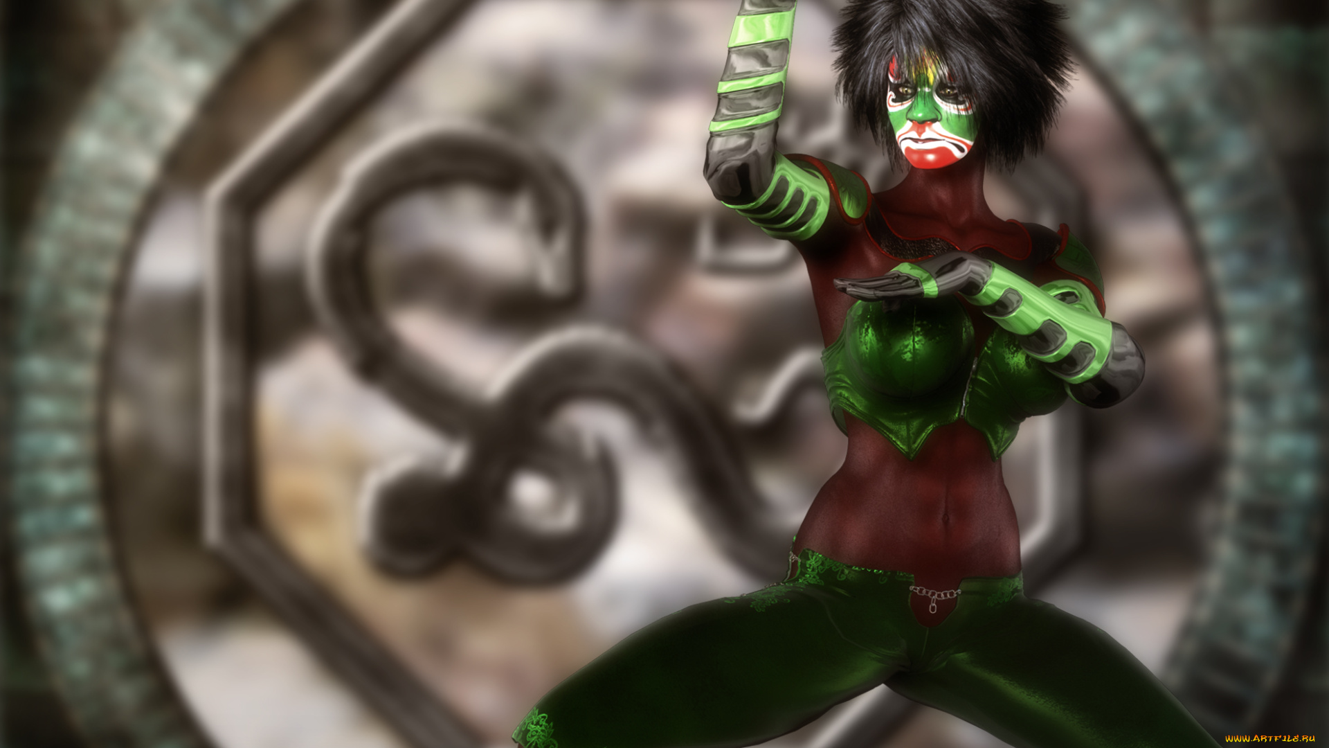 3д, графика, фантазия, , fantasy, поза, фон, взгляд, девушка